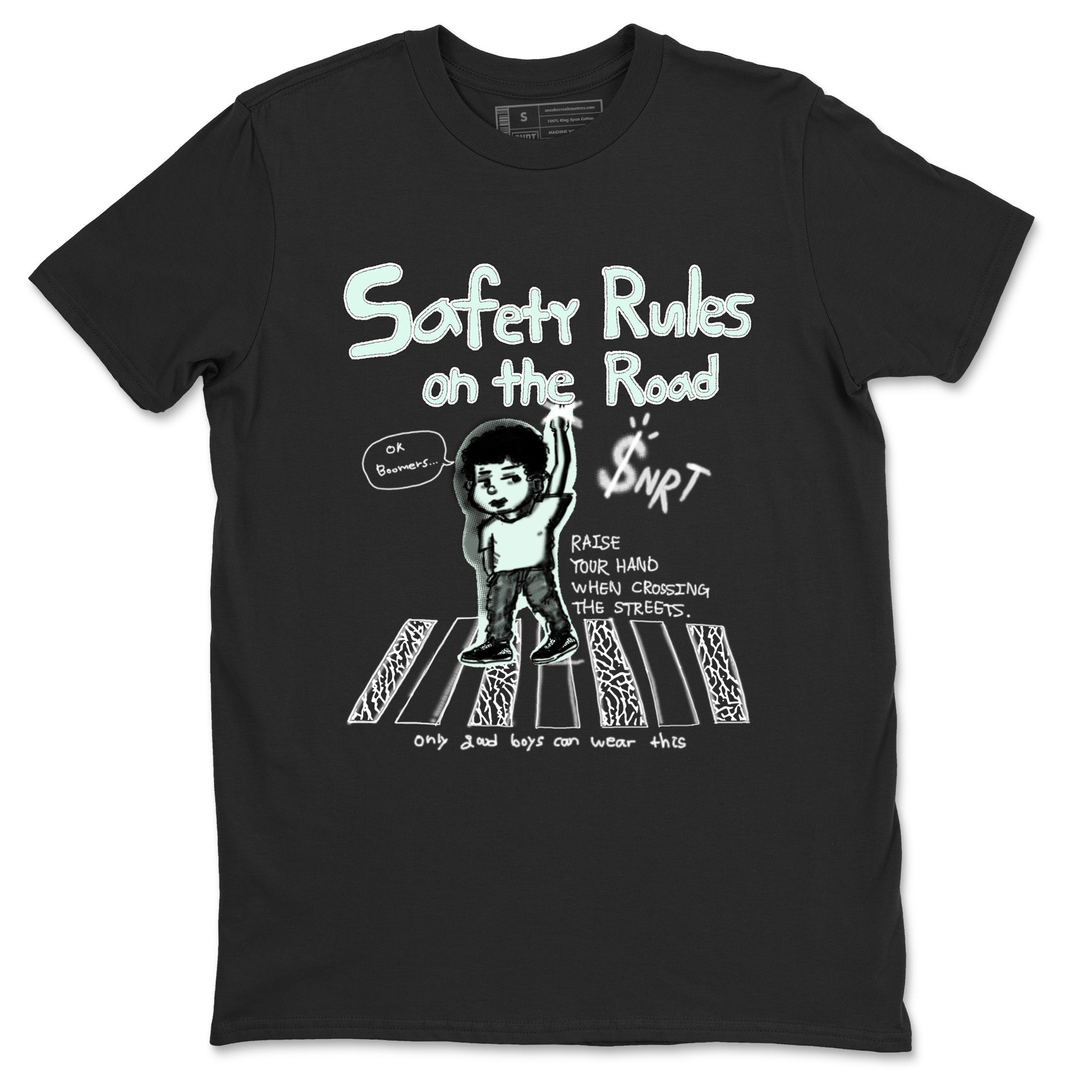 Safety Rules On The Road snkmatch Tees - Air Jordan 3 Green Glow
