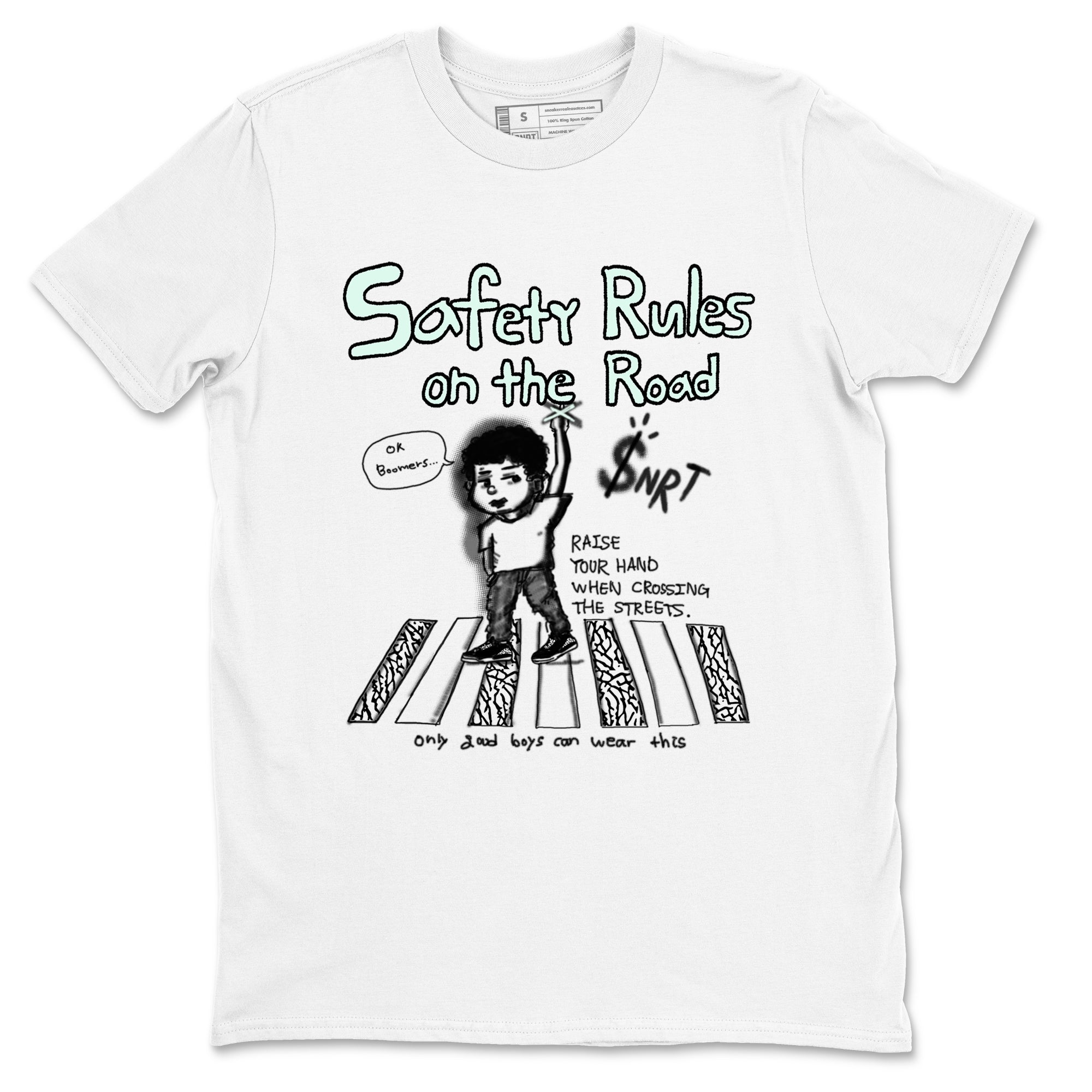 Safety Rules On The Road snkmatch Tees - Air Jordan 3 Green Glow