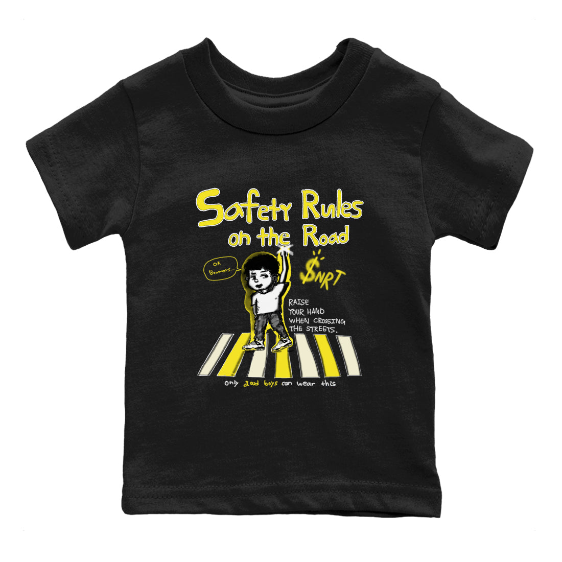 Safety Rules On The Road snkmatch Tees Kids - Air Jordan 4 Vivid Sulfur