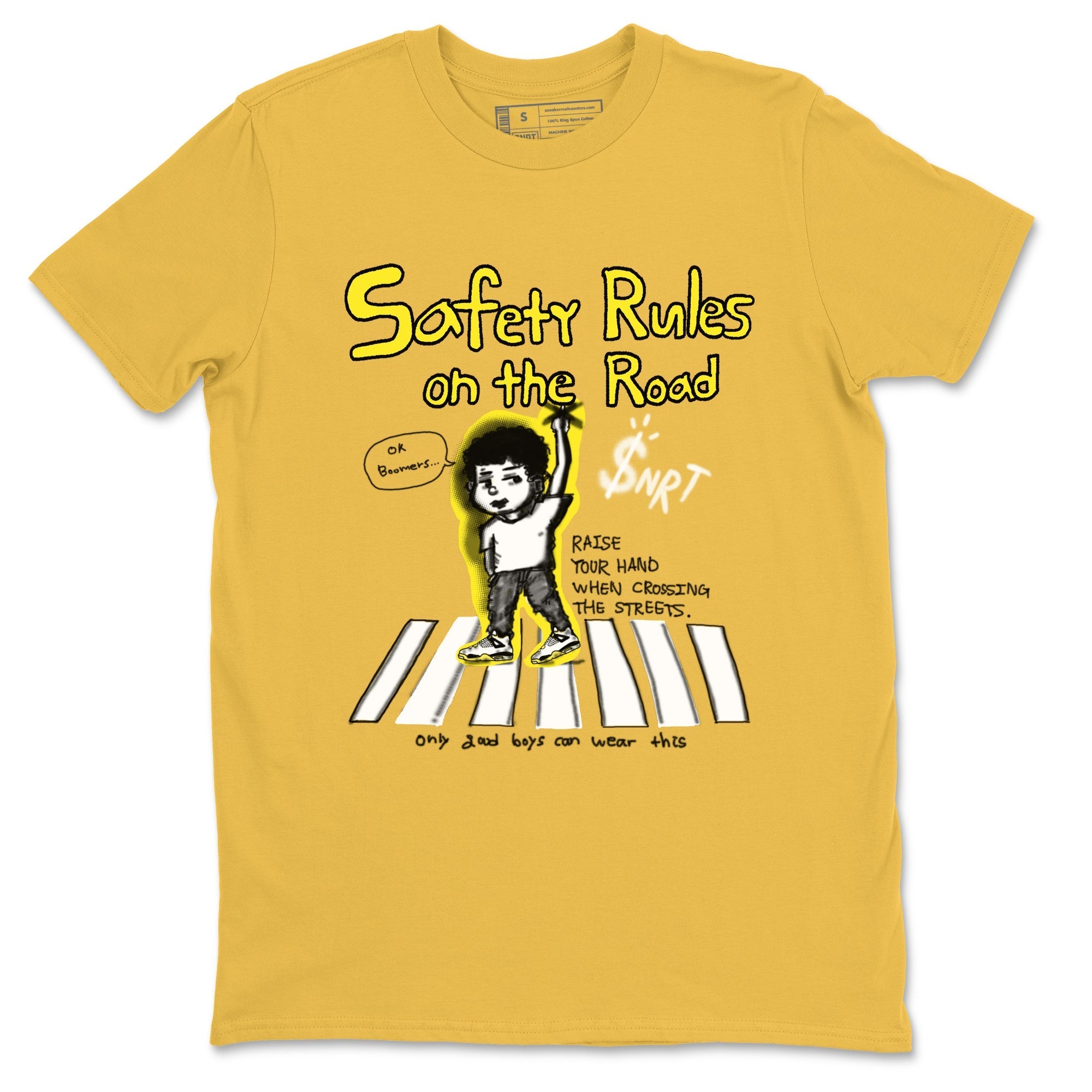 Safety Rules On The Road snkmatch Tees - Air Jordan 4 Vivid Sulfur