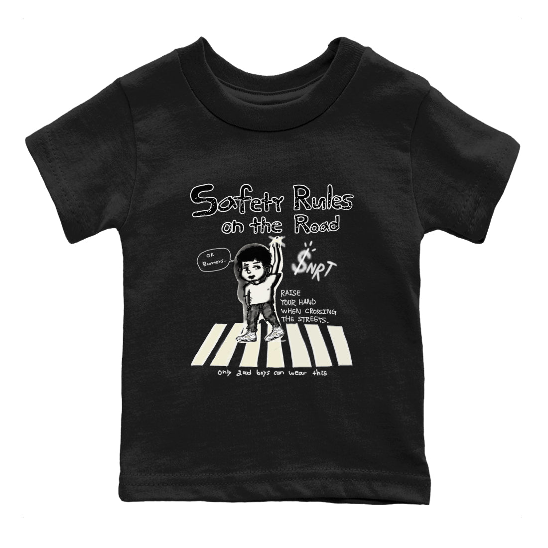 Safety Rules On The Road snkmatch Tees Kids - Air Jordan 5 Sail