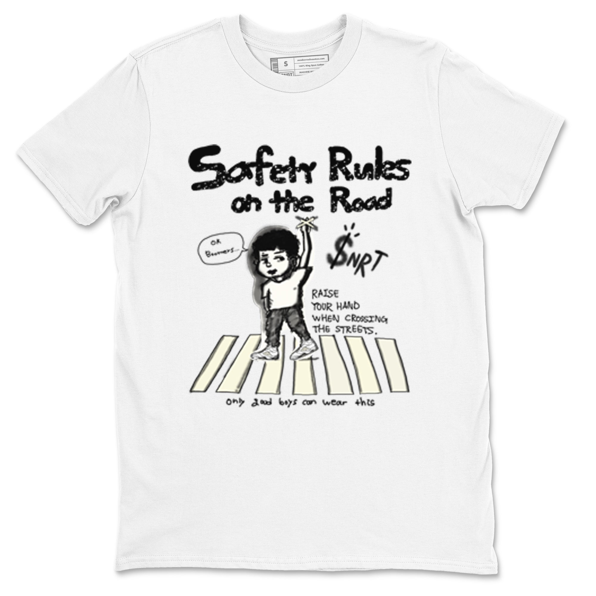 Safety Rules On The Road snkmatch Tees - Air Jordan 5 Sail
