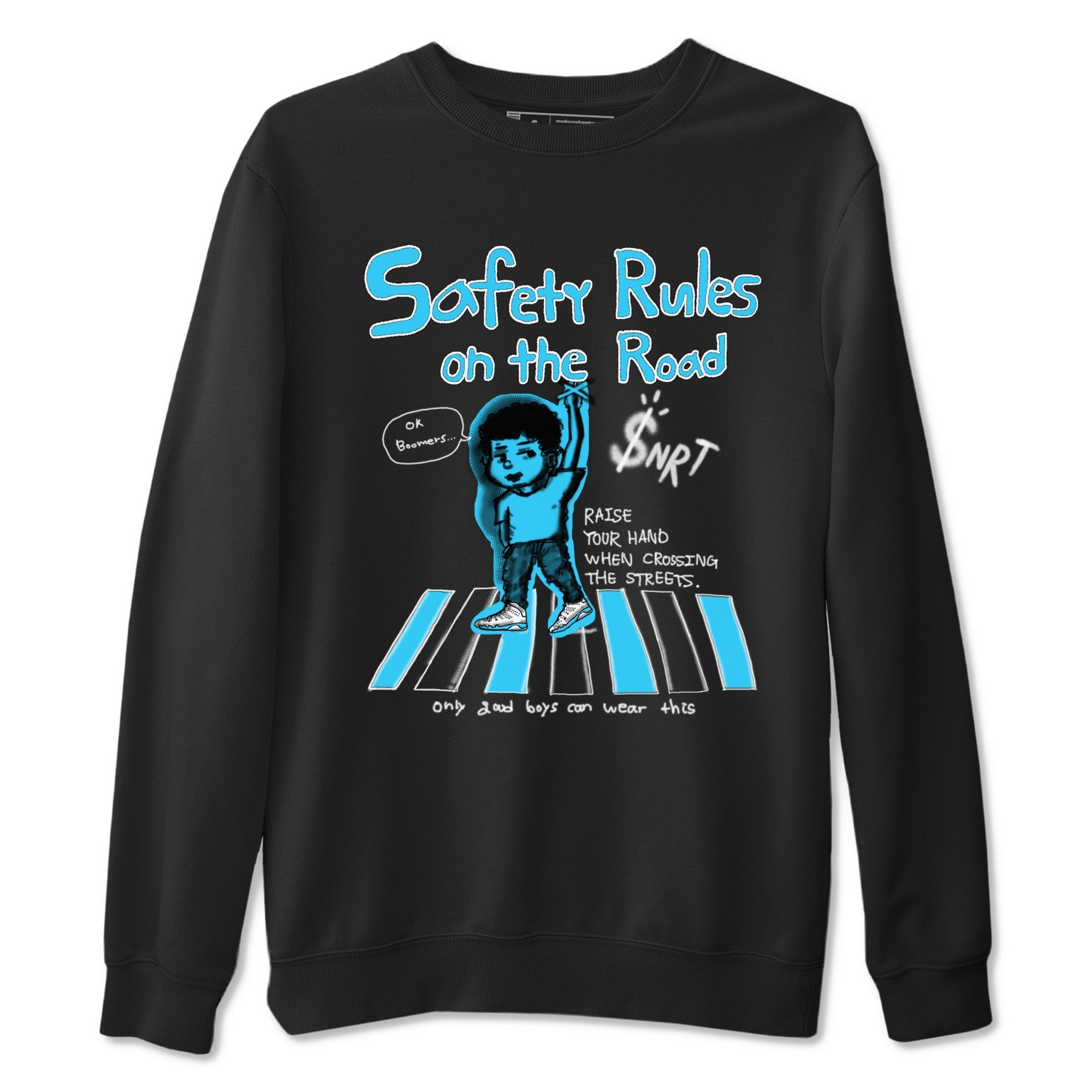 Safety Rules On The Road snkmatch Tees - Air Jordan 9 Powder Blue