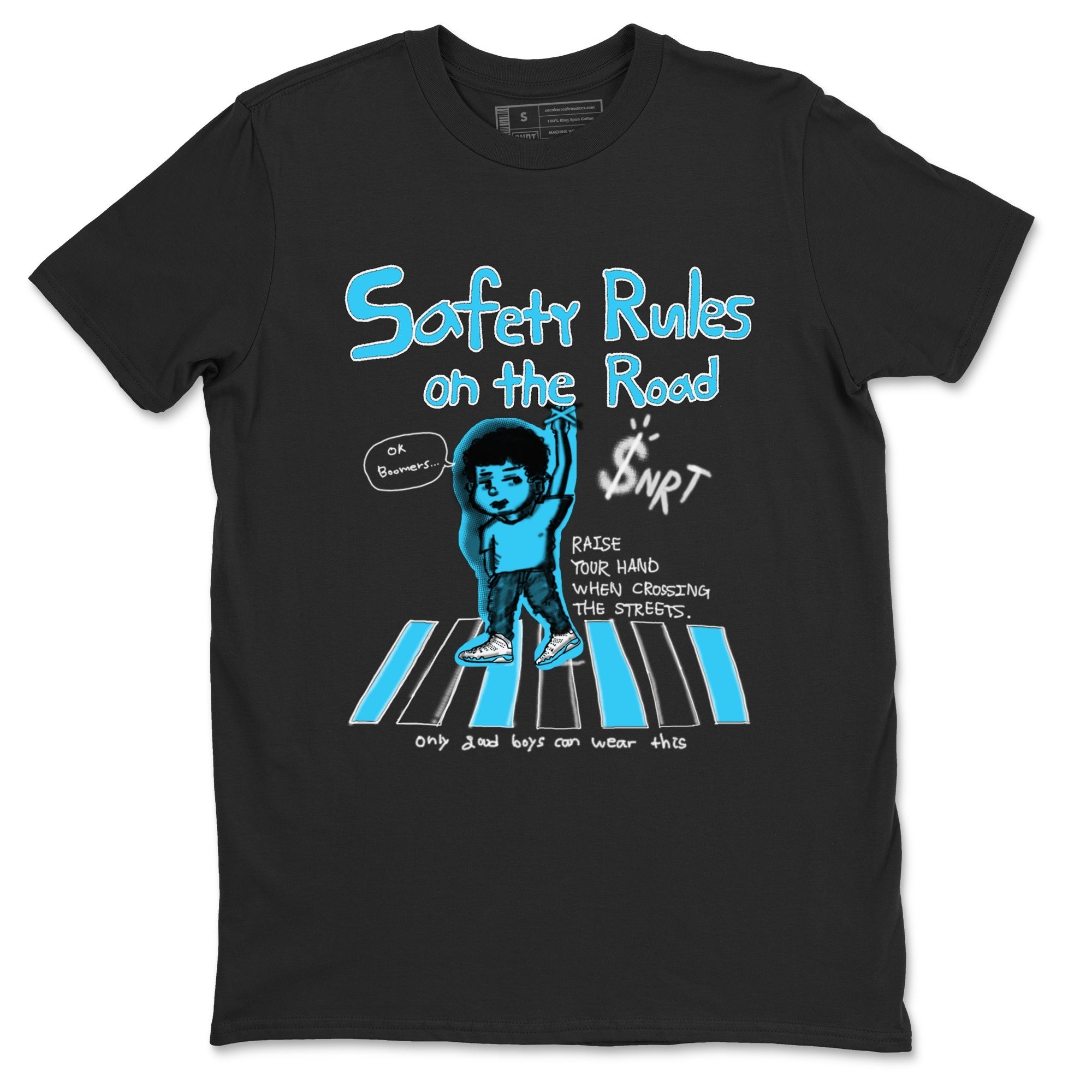 Safety Rules On The Road snkmatch Tees - Air Jordan 9 Powder Blue