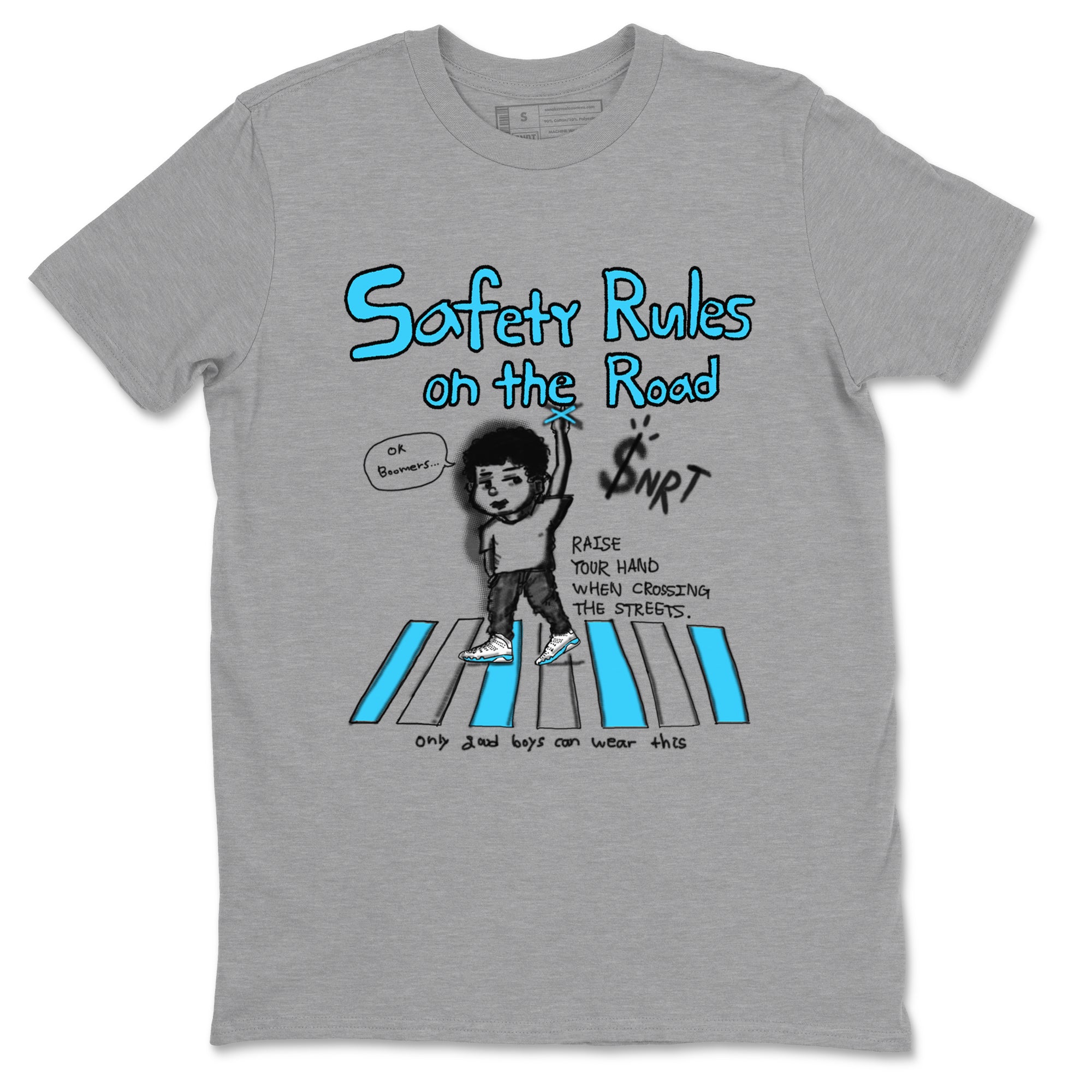 Safety Rules On The Road snkmatch Tees - Air Jordan 9 Powder Blue