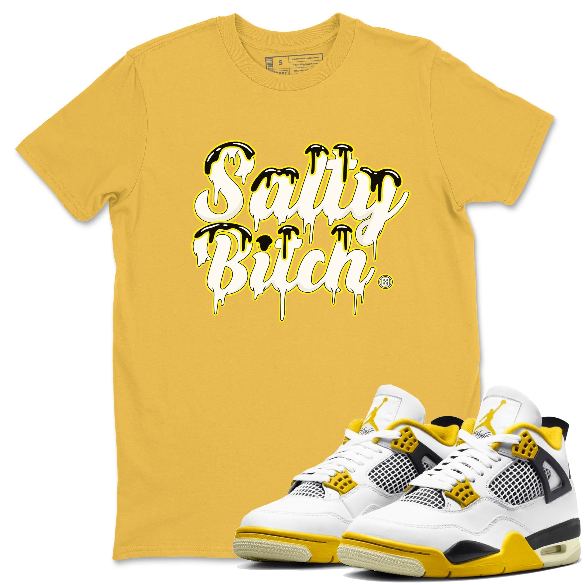 Salty Bitch snkmatch Tees - Air Jordan 4 Vivid Sulfur