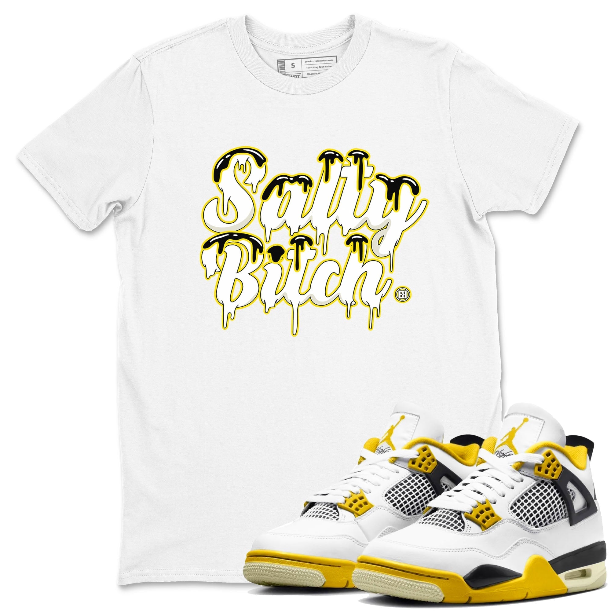 Salty Bitch snkmatch Tees - Air Jordan 4 Vivid Sulfur