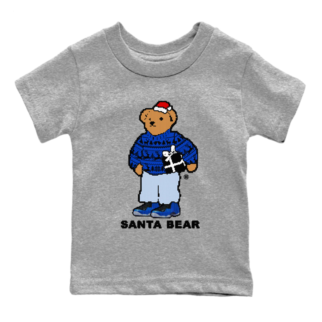 Santa Bear snkmatch Tees Kids - Air Foamposite One Royal