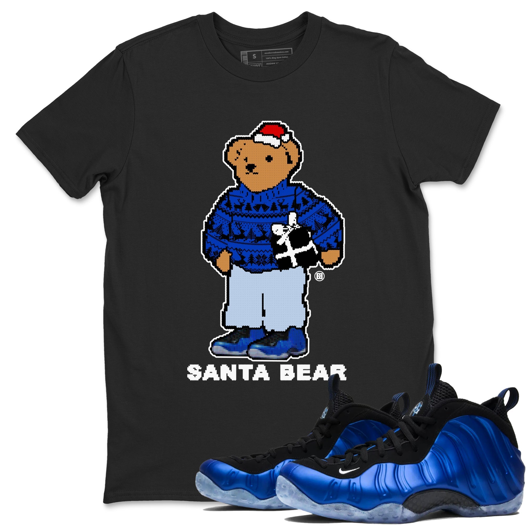 Santa Bear snkmatch Tees - Air Foamposite One Royal