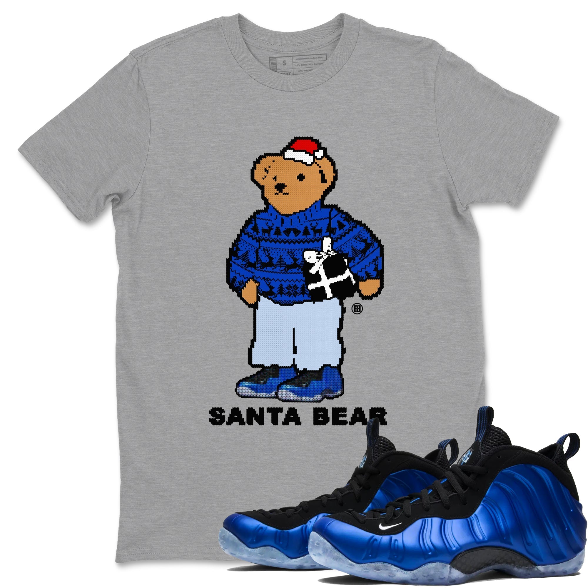 Santa Bear snkmatch Tees - Air Foamposite One Royal