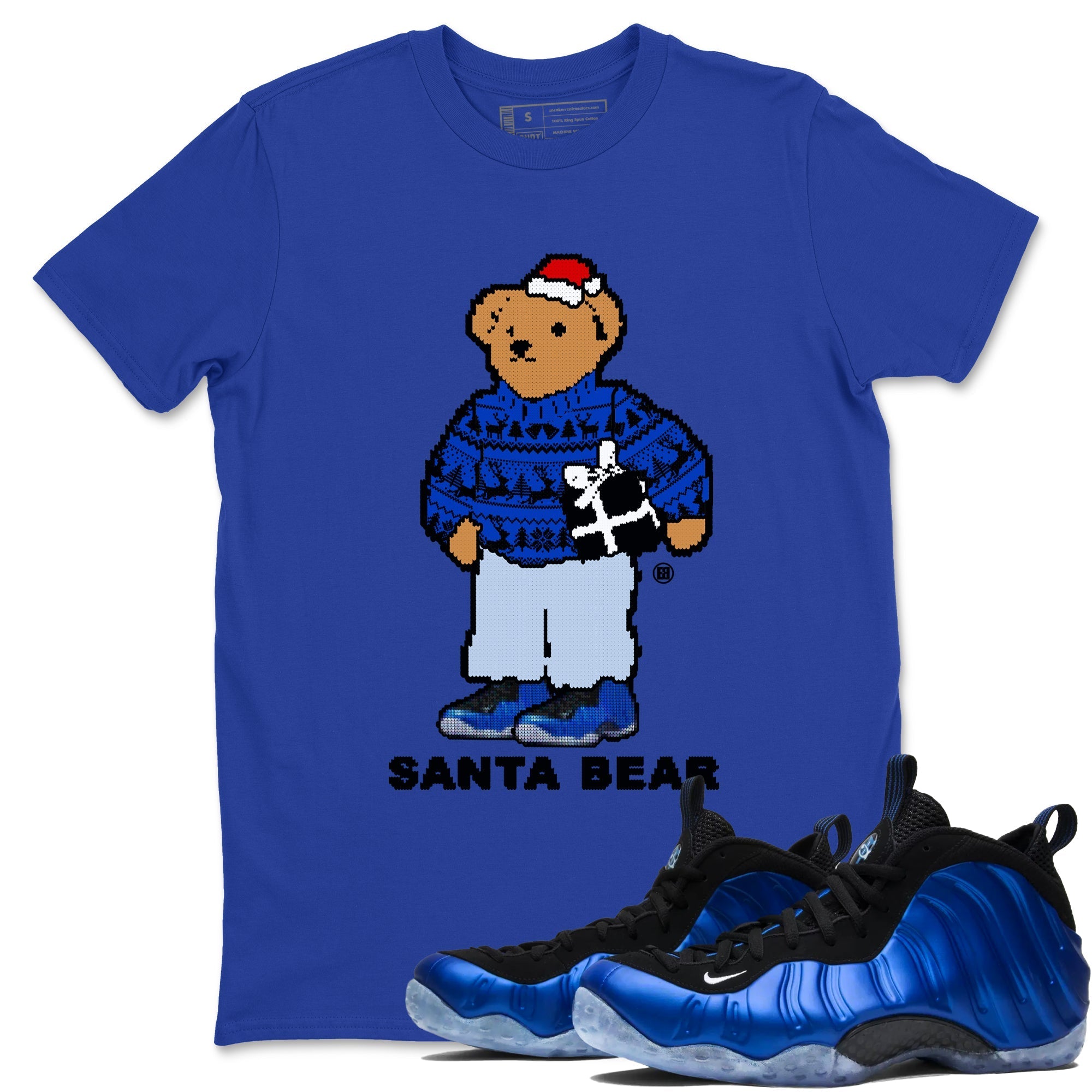 Santa Bear snkmatch Tees - Air Foamposite One Royal