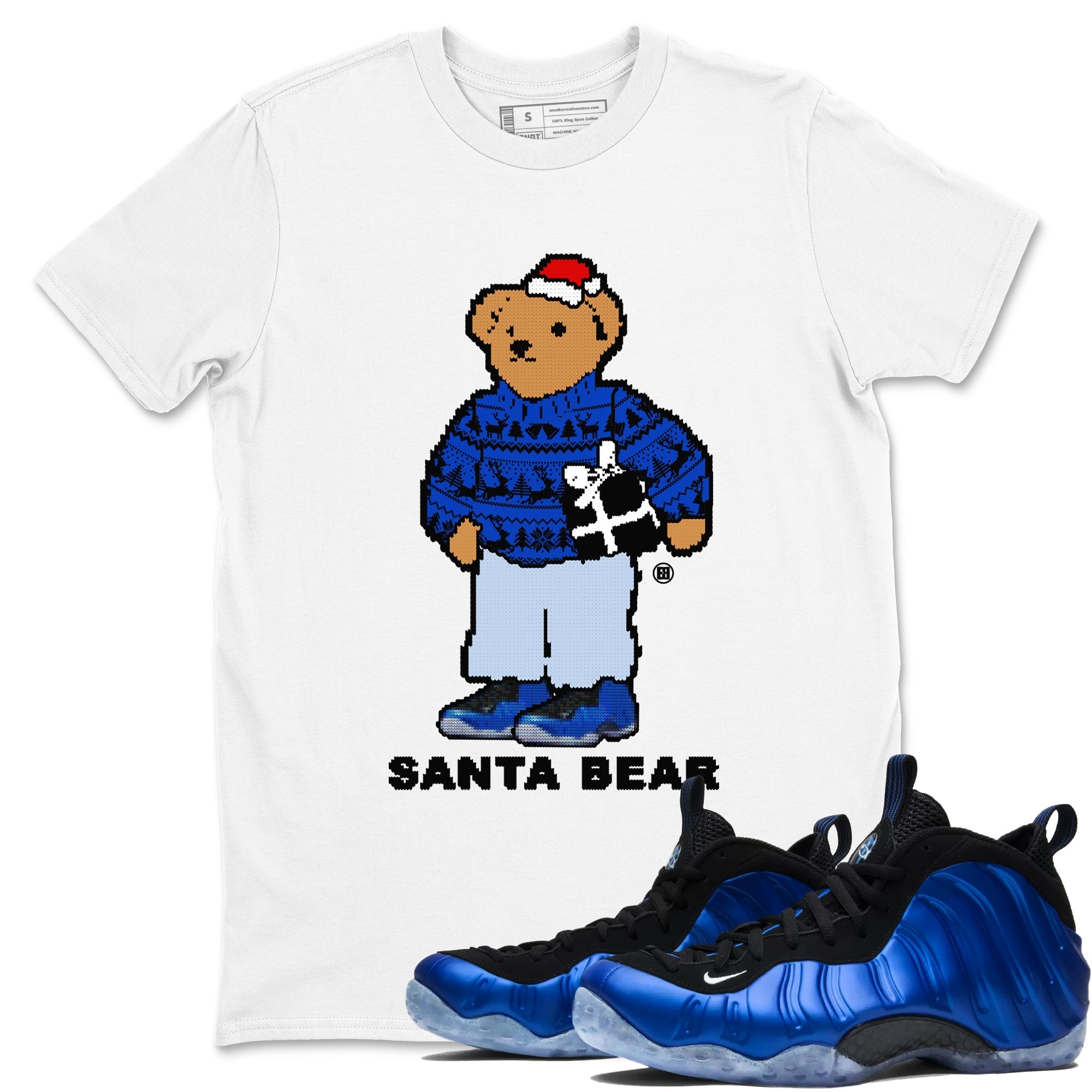 Santa Bear snkmatch Tees - Air Foamposite One Royal