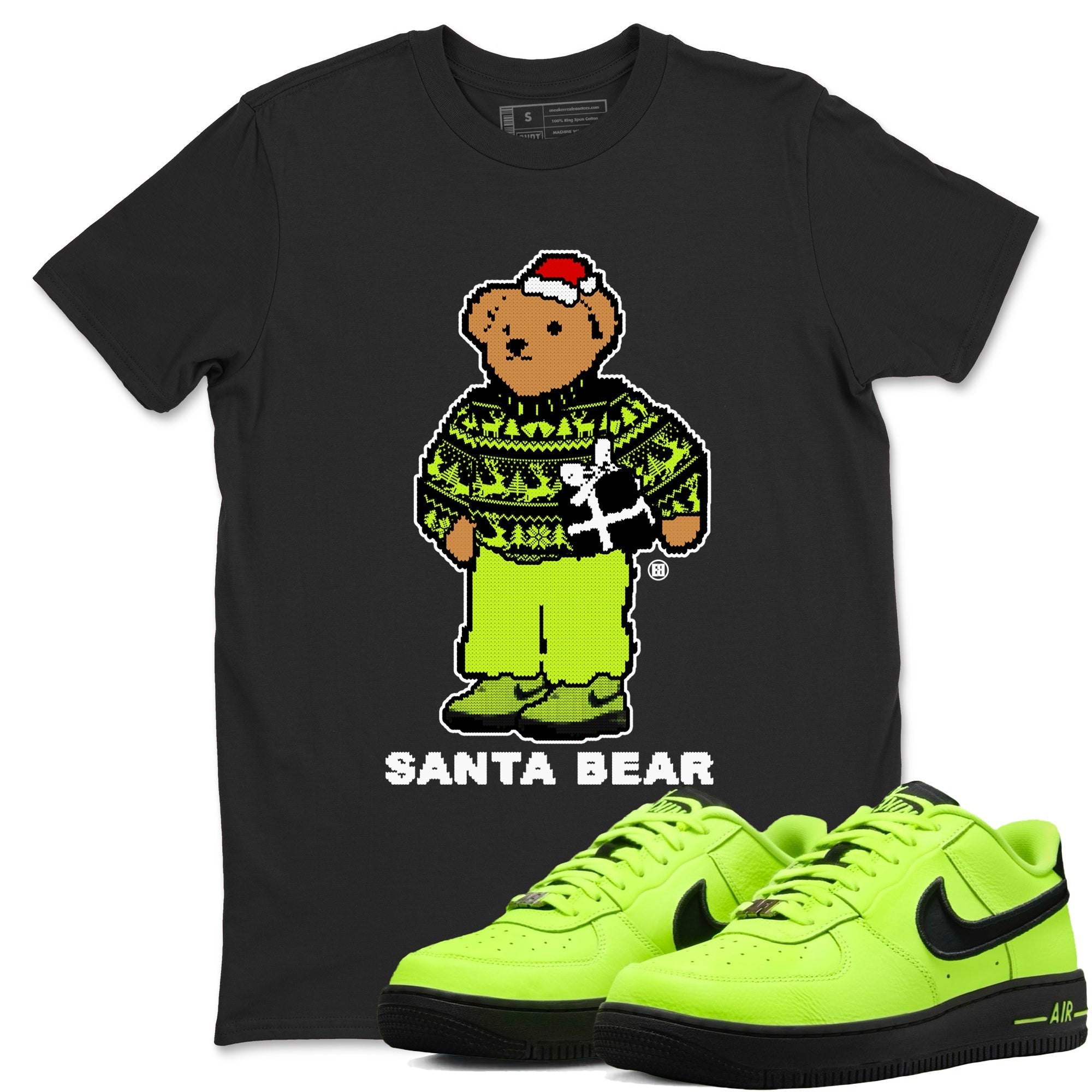 Santa Bear snkmatch Tees - Air Force 1 Volt