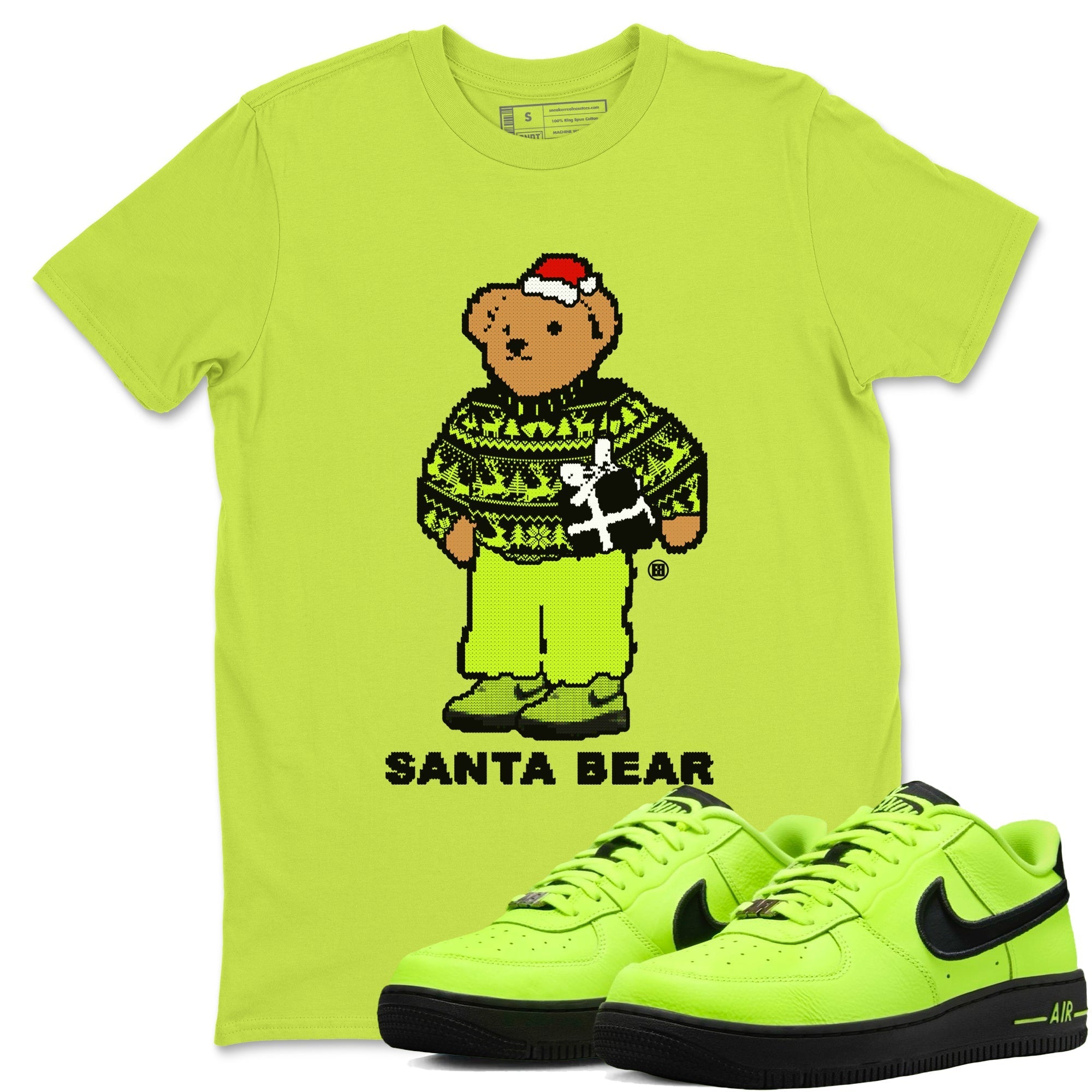 Santa Bear snkmatch Tees - Air Force 1 Volt