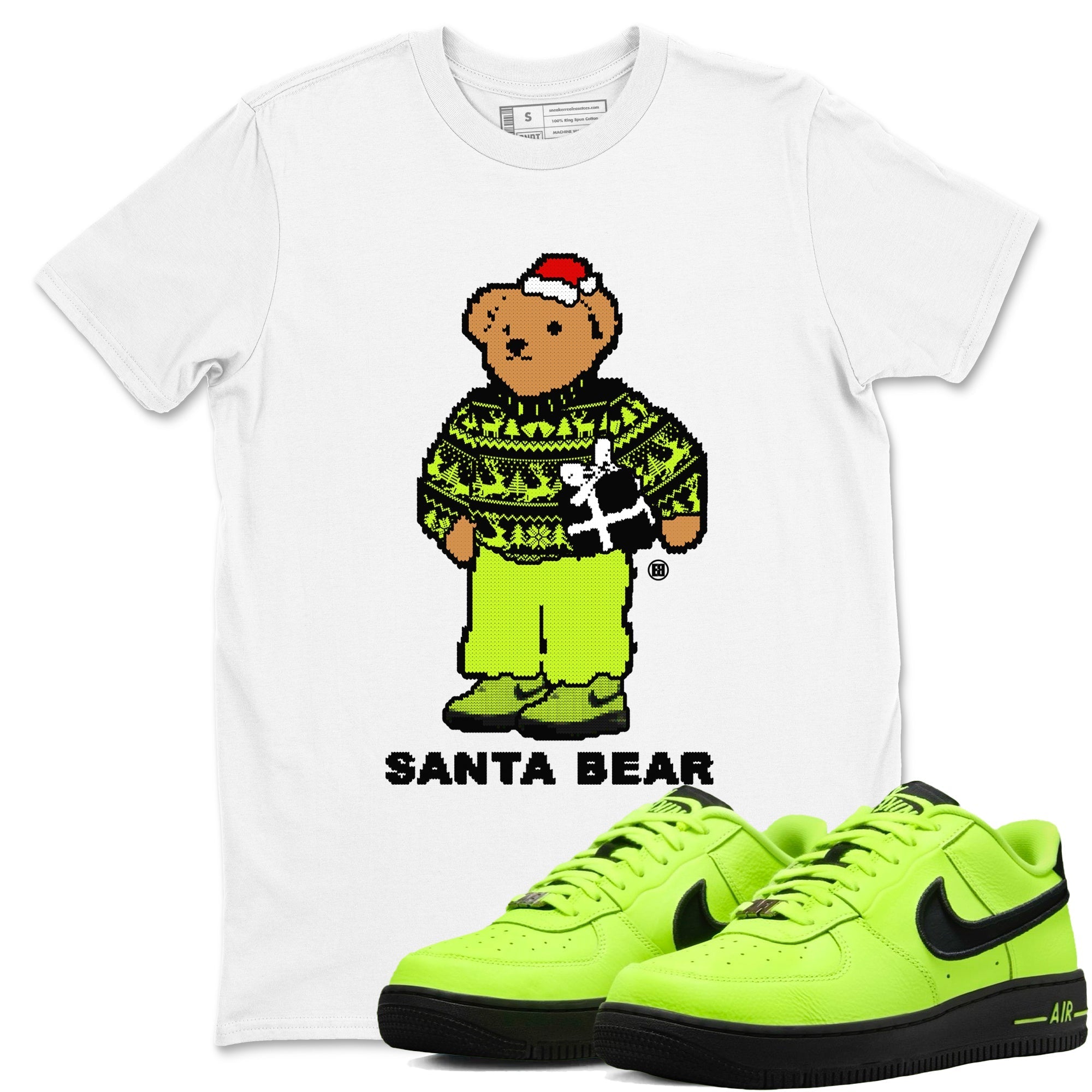 Santa Bear snkmatch Tees - Air Force 1 Volt