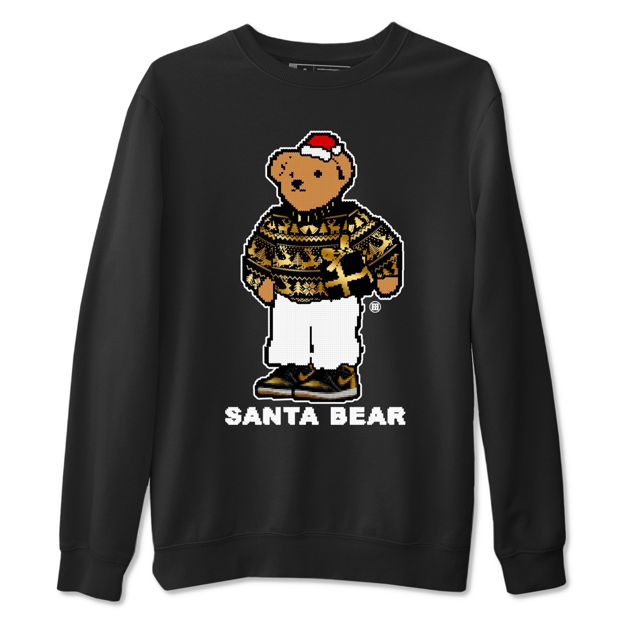 Santa Bear snkmatch Tees - Air Jordan 1 Black Metallic Gold