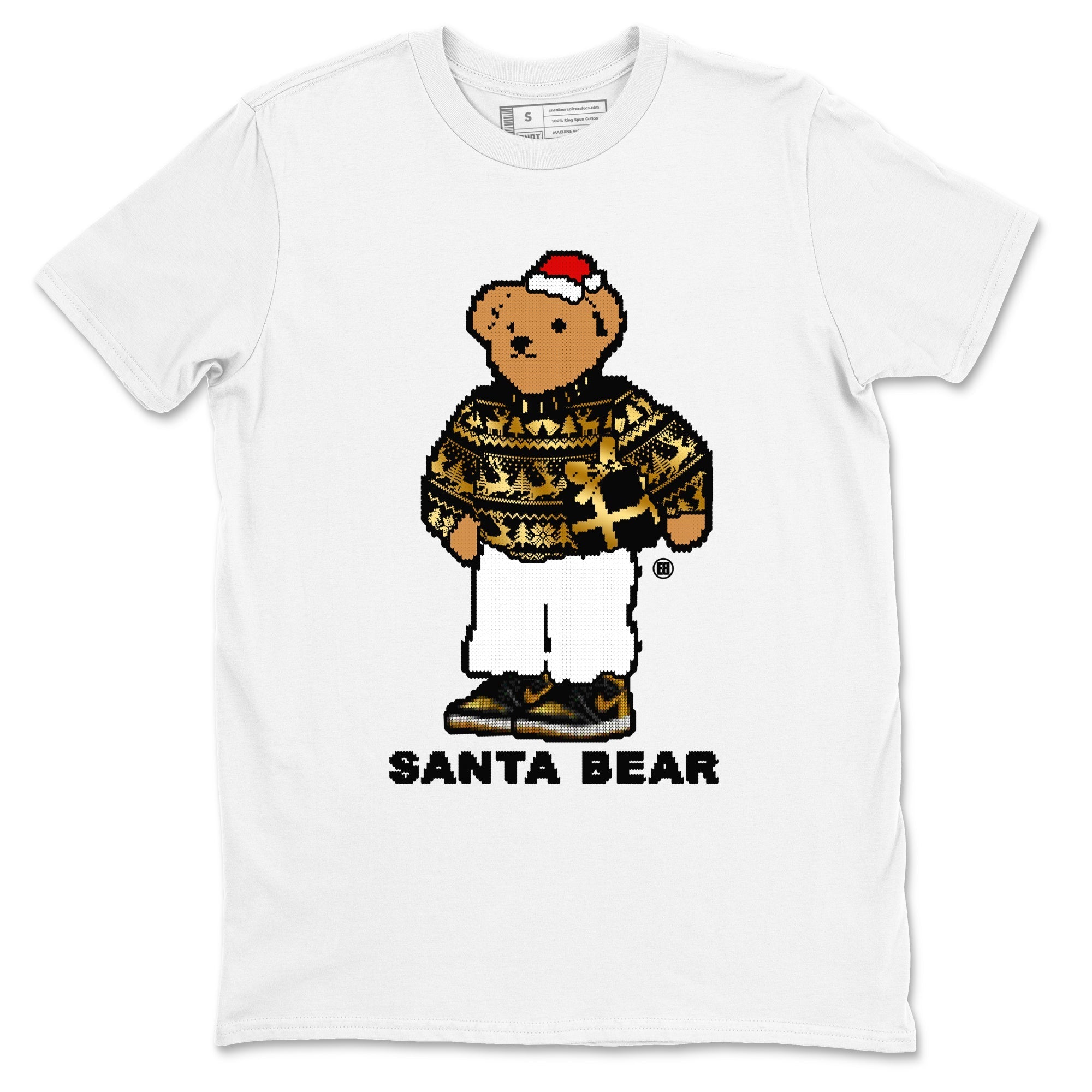 Santa Bear snkmatch Tees - Air Jordan 1 Black Metallic Gold