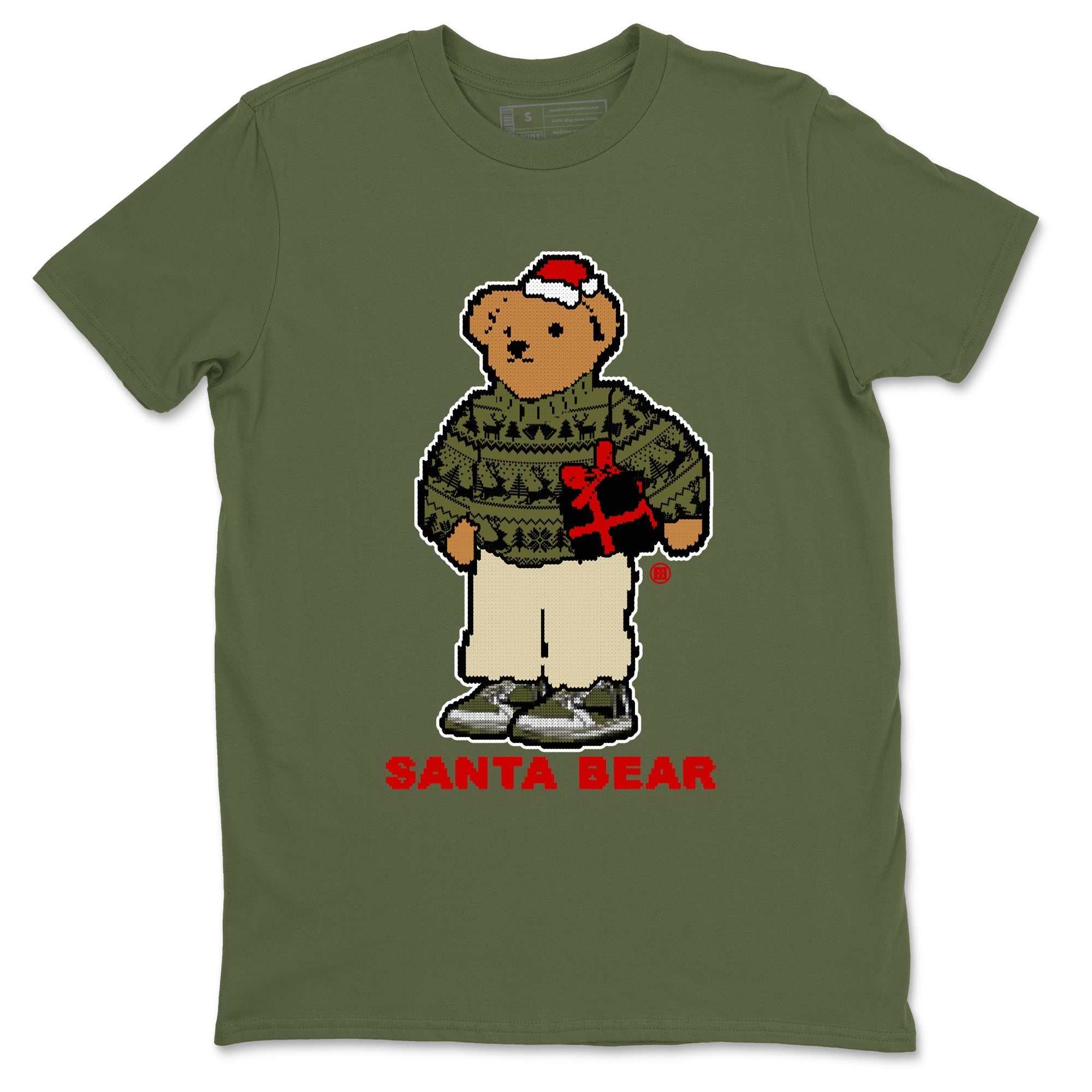 Santa Bear snkmatch Tees - Air Jordan 1 Travis Scott Medium Olive