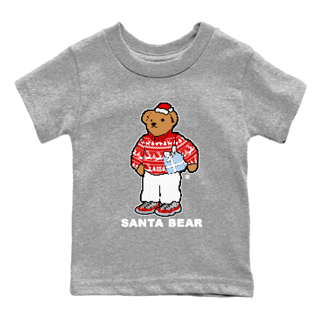 Santa Bear snkmatch Tees Kids - Air Jordan 11 Cherry