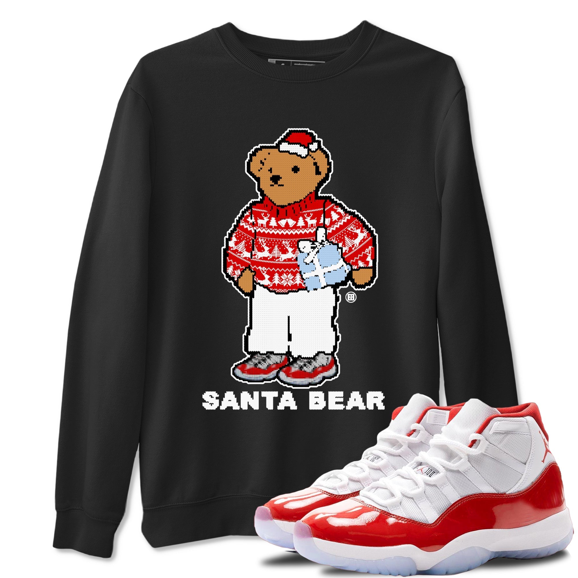 Santa Bear snkmatch Tees - Air Jordan 11 Cherry
