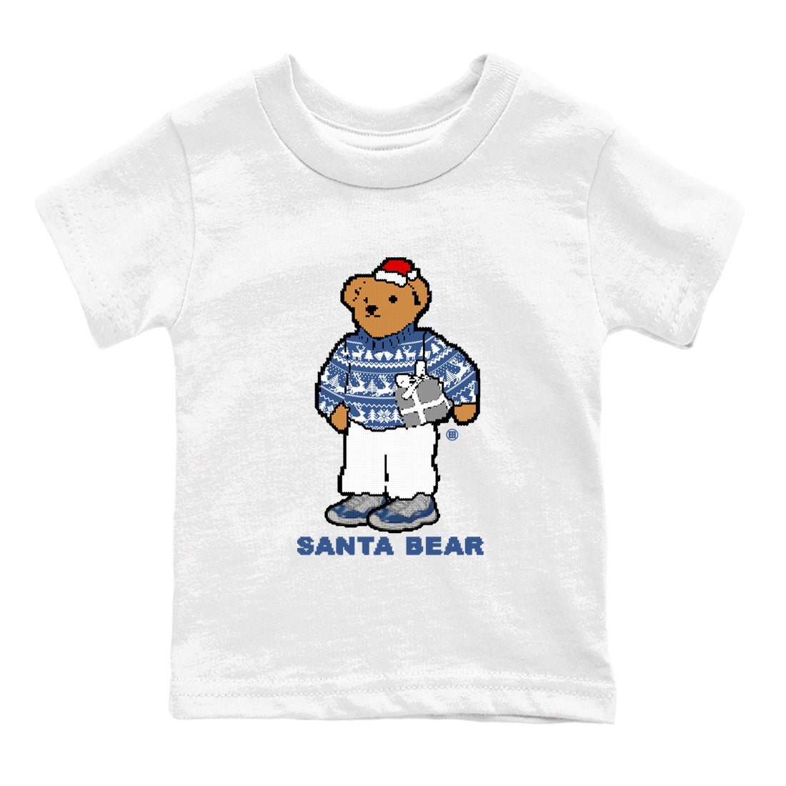 Santa Bear snkmatch Tees Kids - Air Jordan 11 Diffused Blue