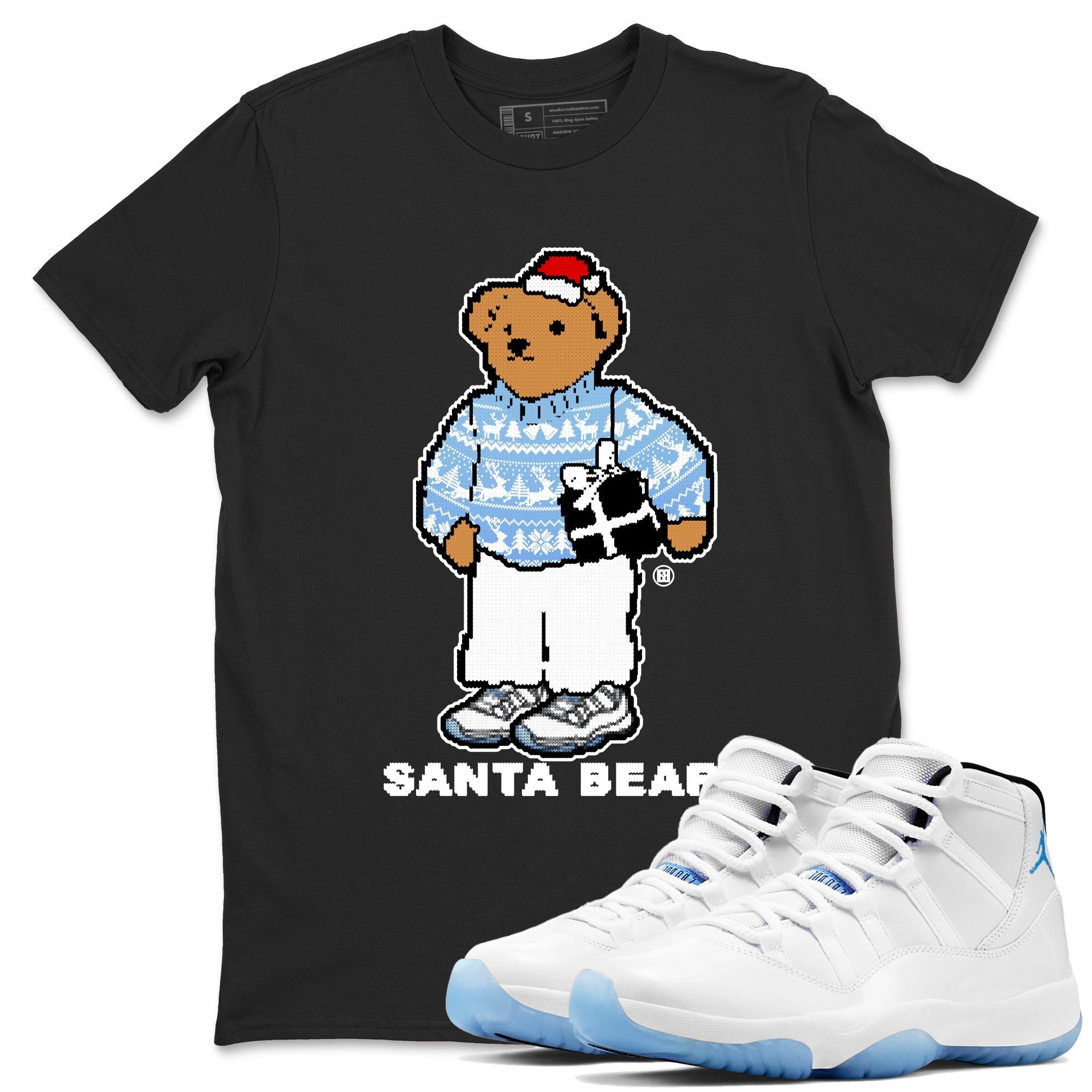 Santa Bear snkmatch Tees - Air Jordan 11 Legend Blue