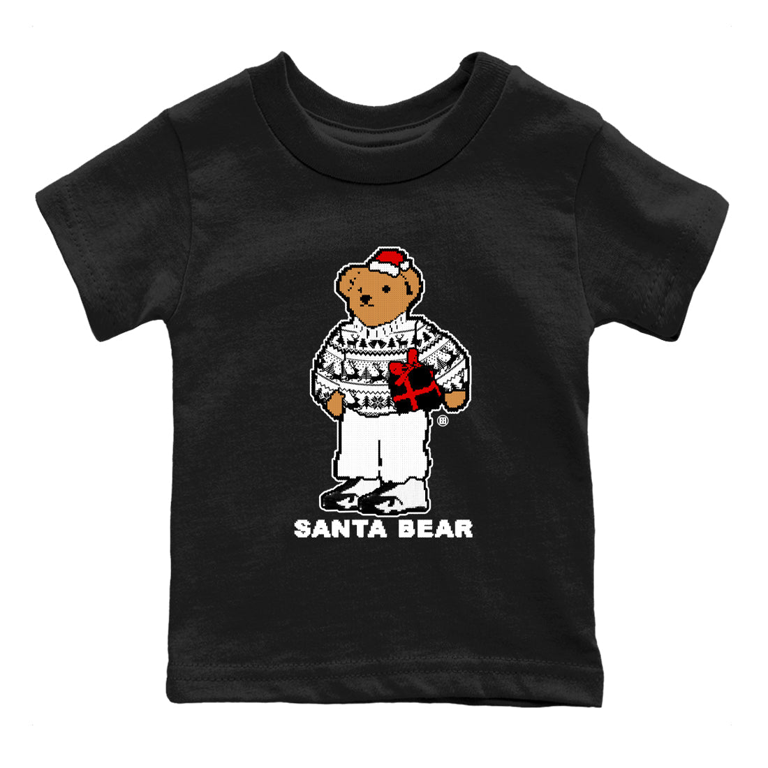 Santa Bear snkmatch Tees Kids - Air Jordan 14 Black Toe