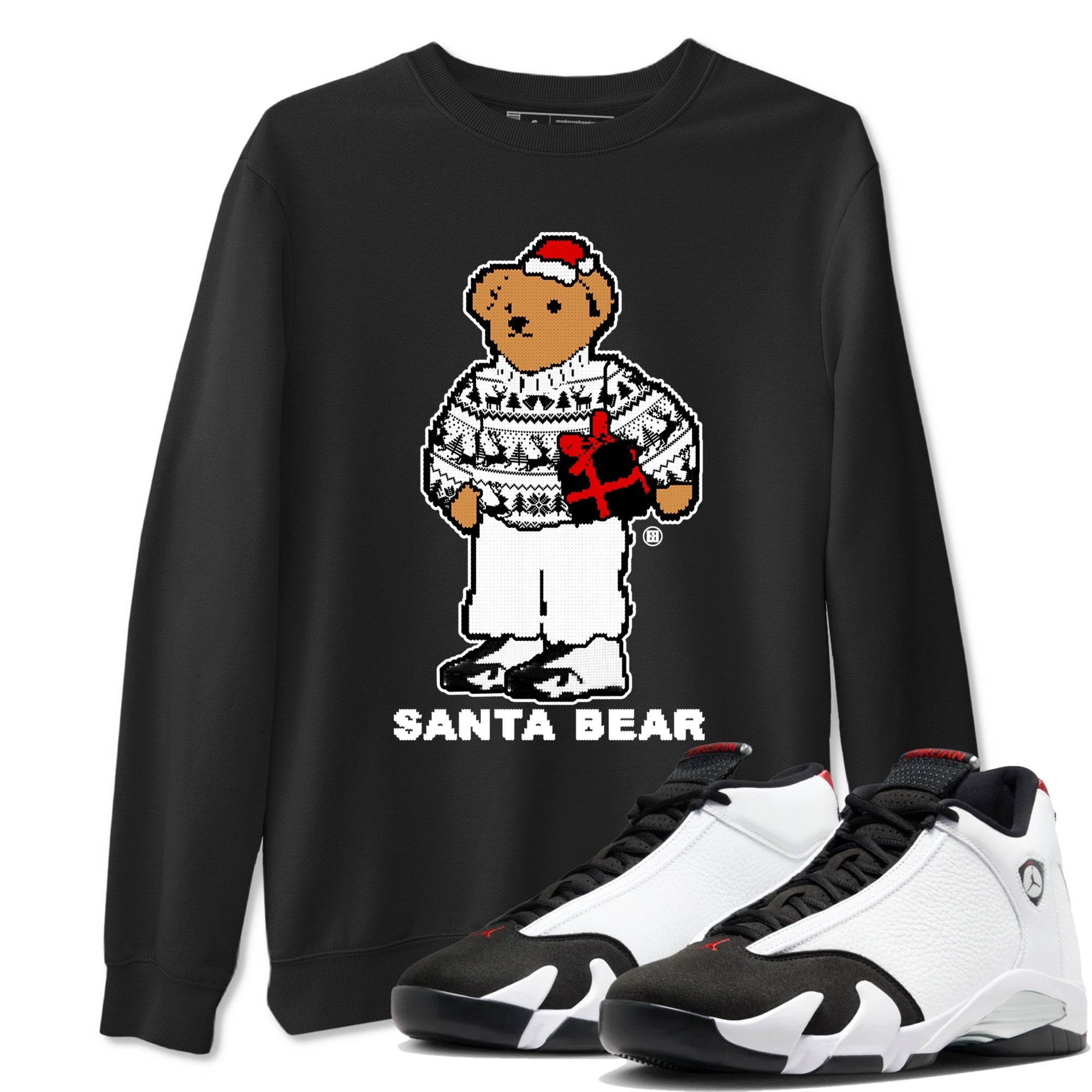 Santa Bear snkmatch Tees - Air Jordan 14 Black Toe