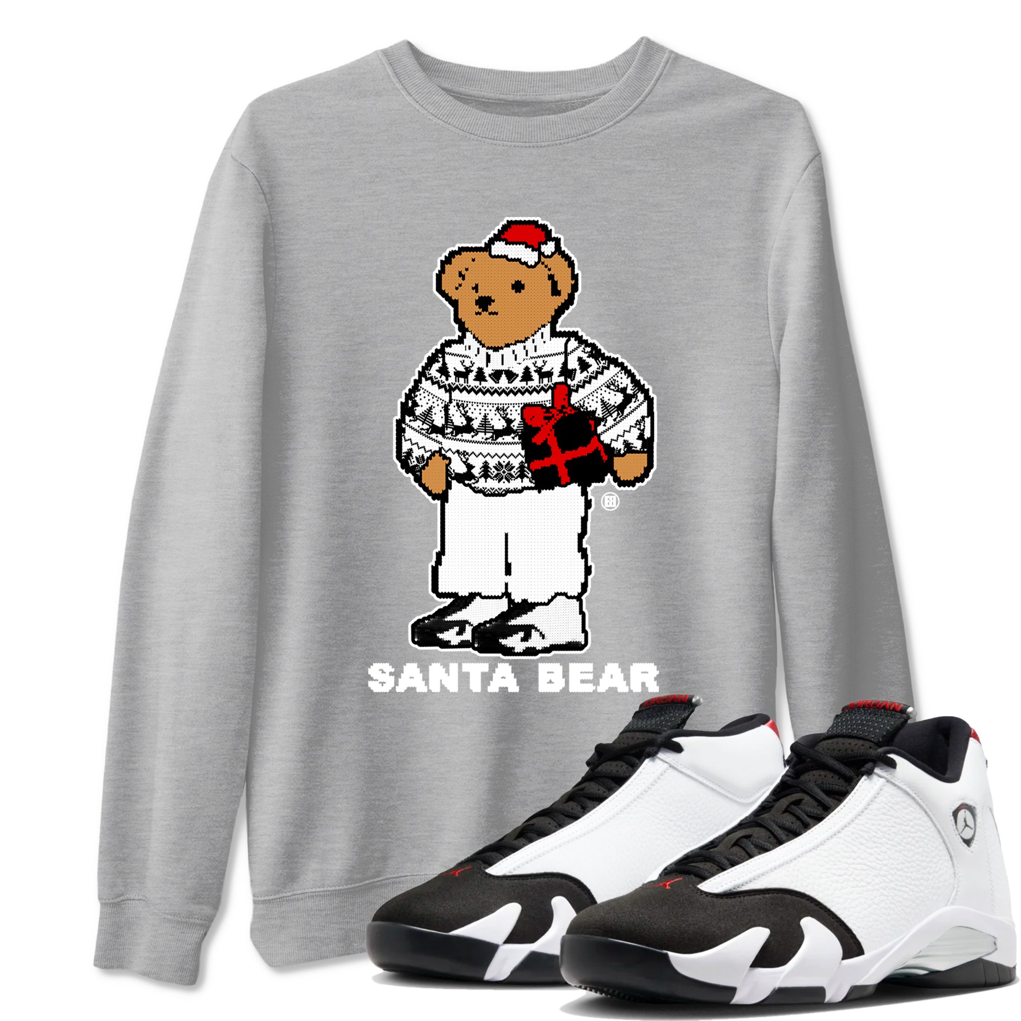 Santa Bear snkmatch Tees - Air Jordan 14 Black Toe