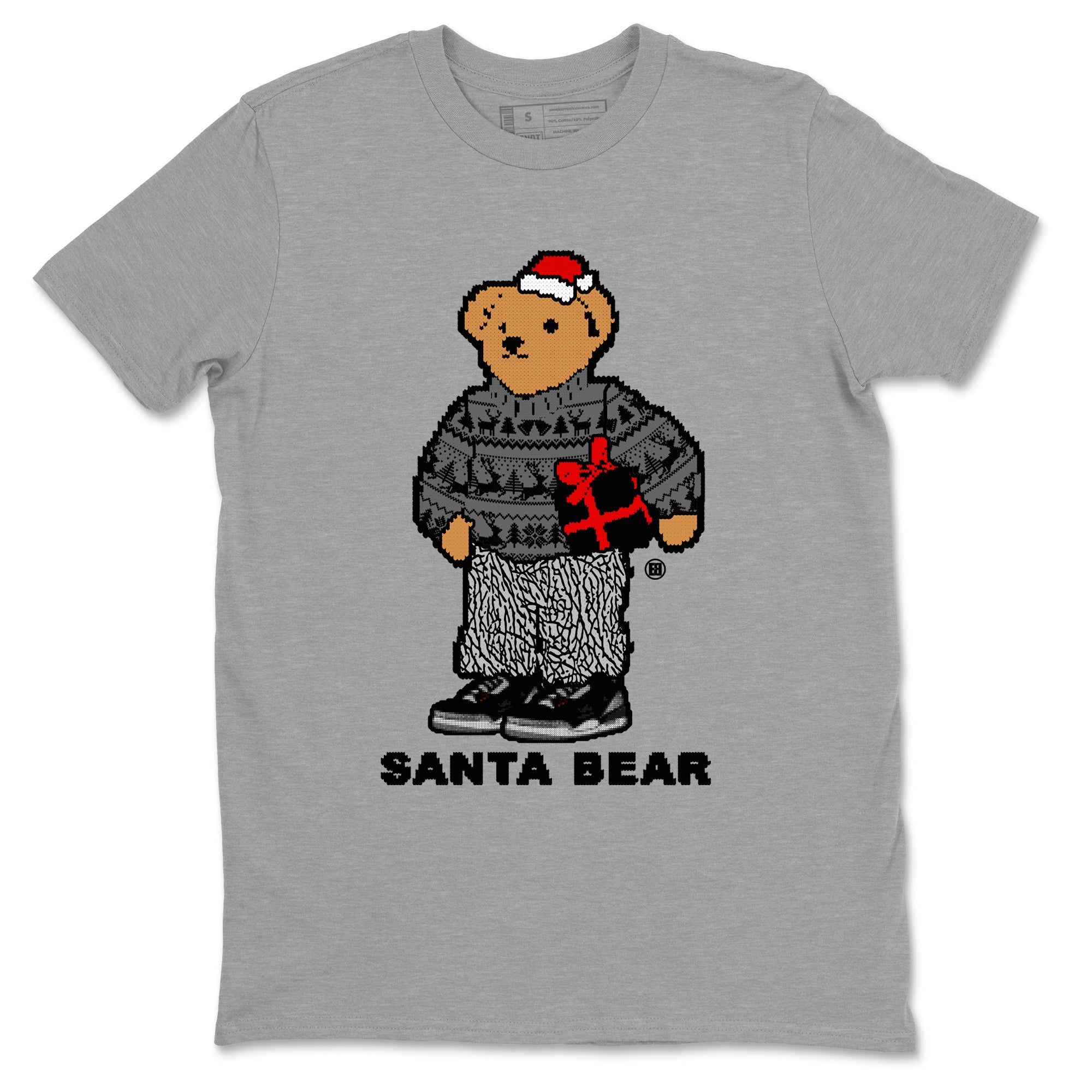 Santa Bear snkmatch Tees - Air Jordan 3 Black Cement