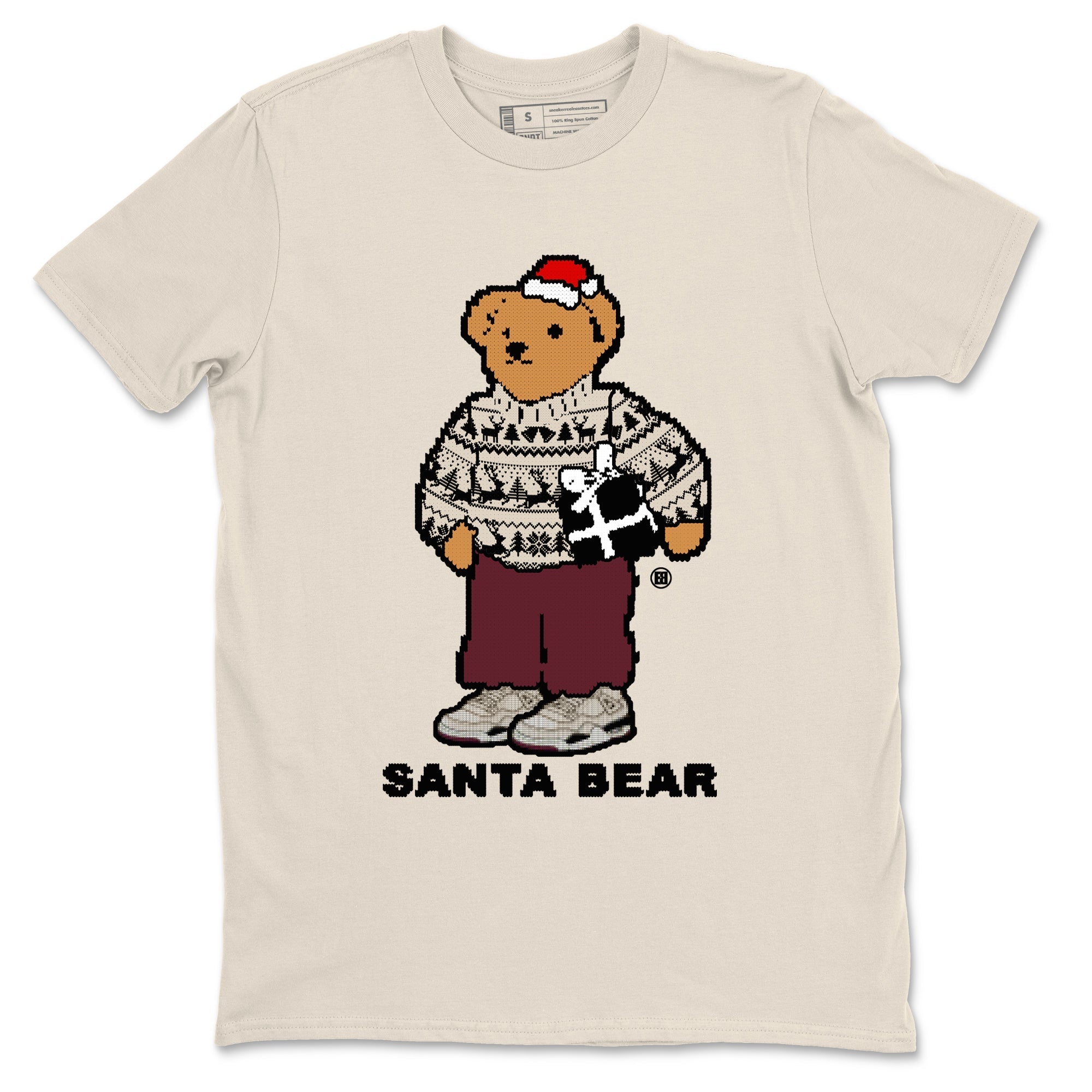 Santa Bear snkmatch Tees - Air Jordan 4 A Ma Maniere x Fossil Stone