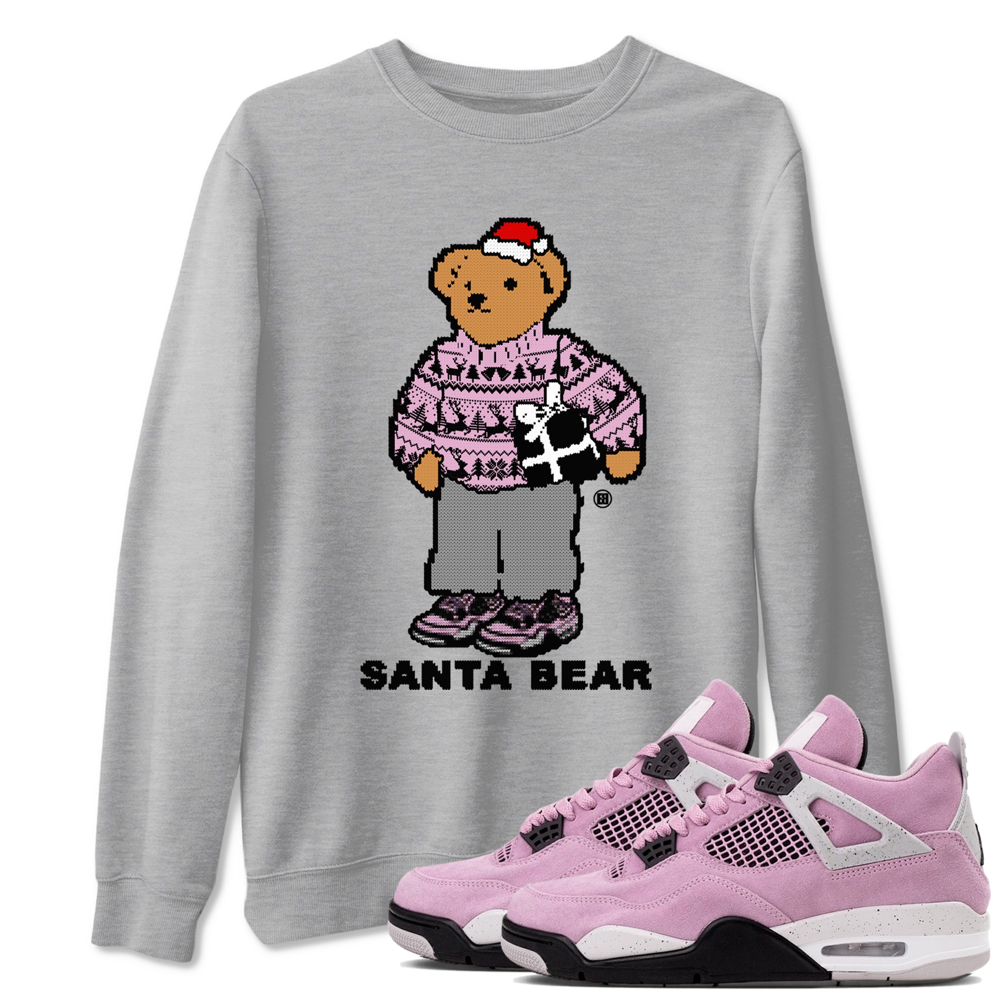 Santa Bear snkmatch Tees - Air Jordan 4 Orchid