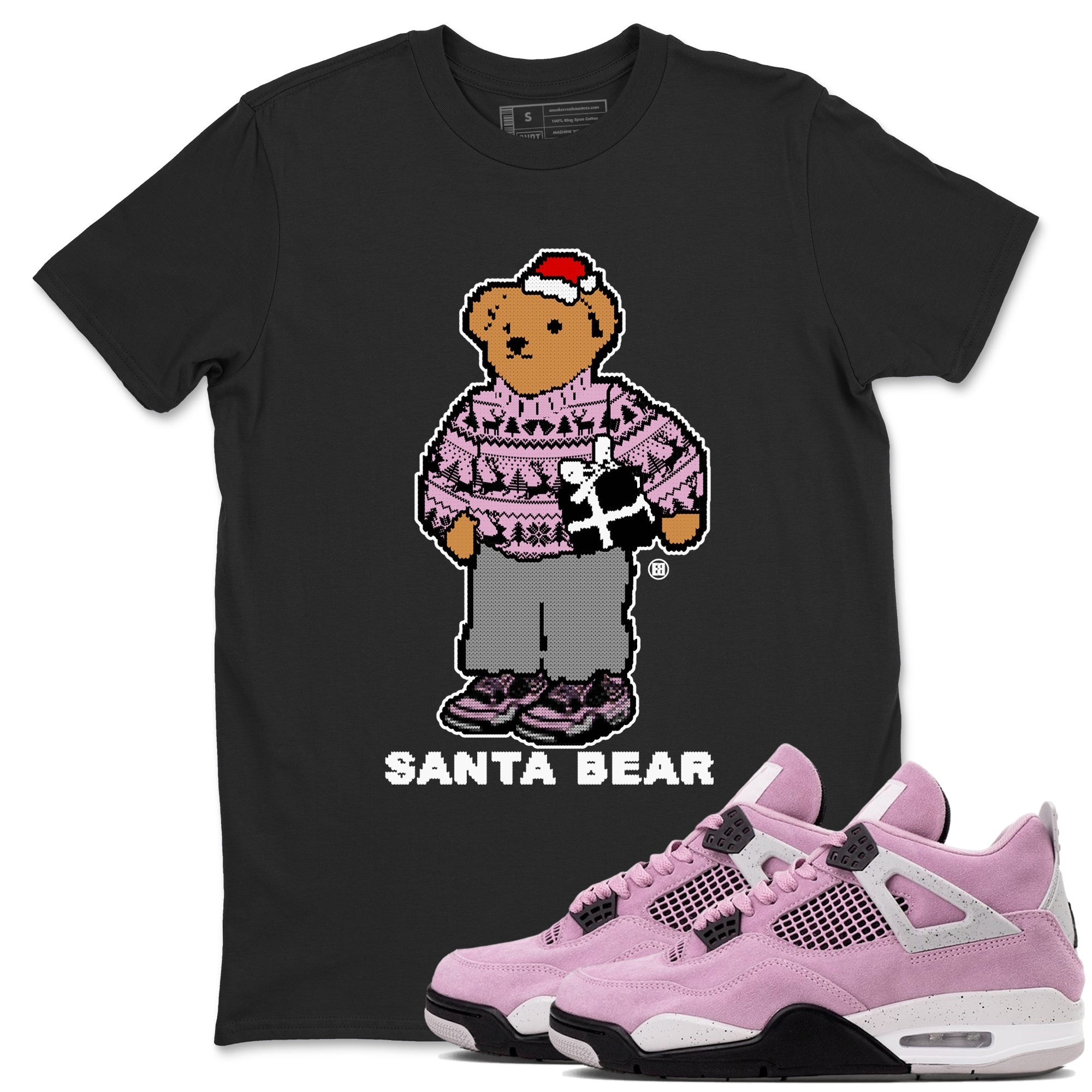 Santa Bear snkmatch Tees - Air Jordan 4 Orchid
