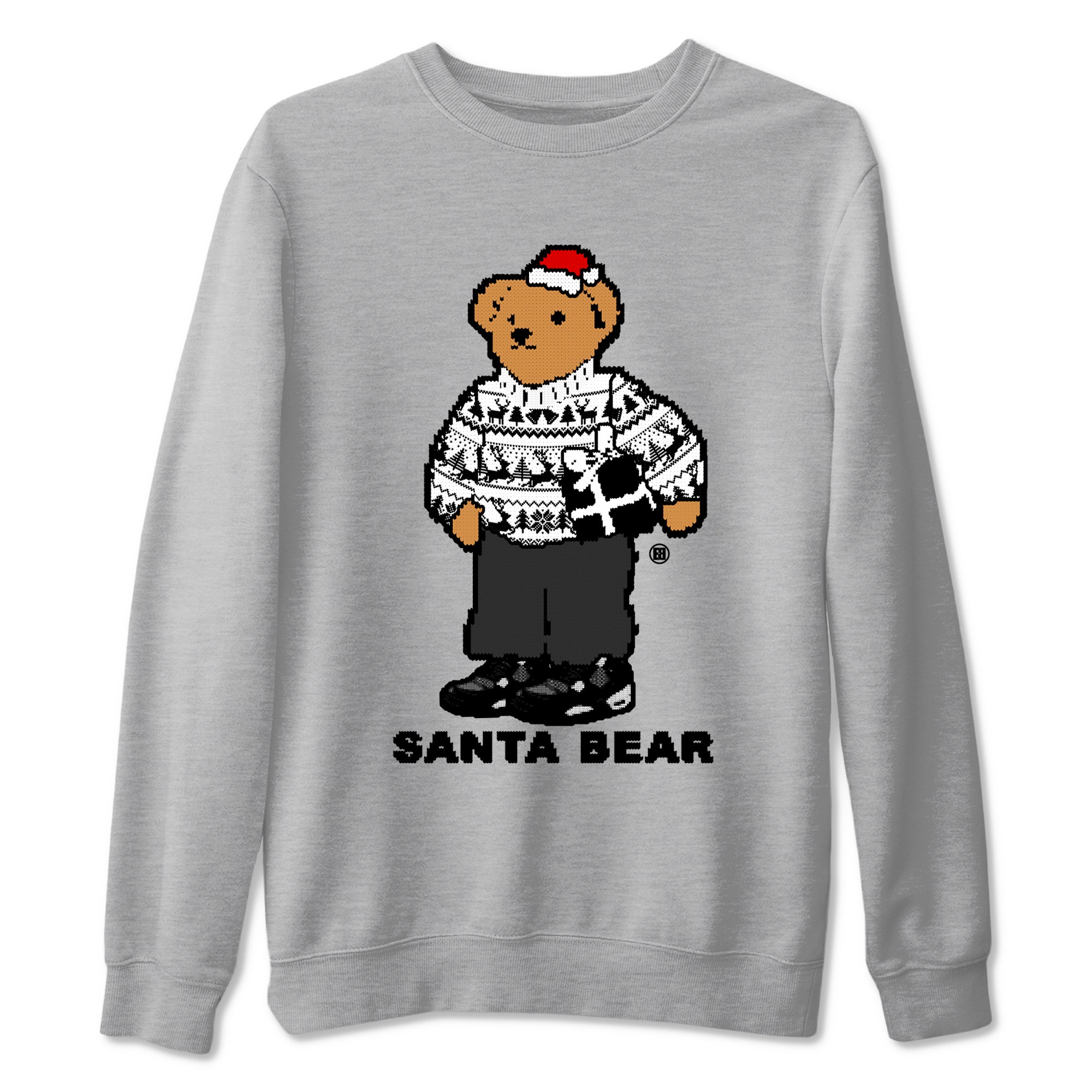 Santa Bear snkmatch Tees - Air Jordan 4 White Thunder