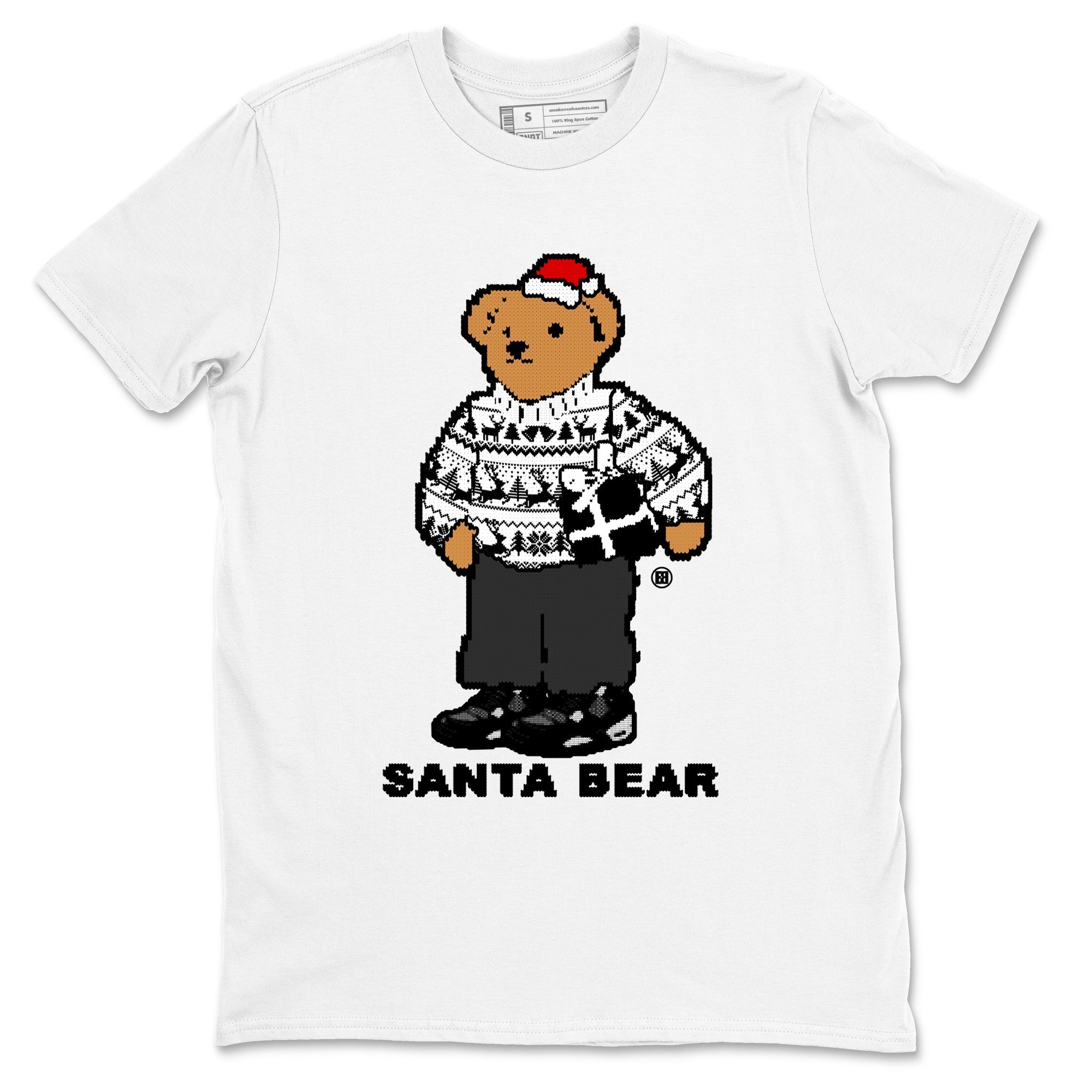 Santa Bear snkmatch Tees - Air Jordan 4 White Thunder