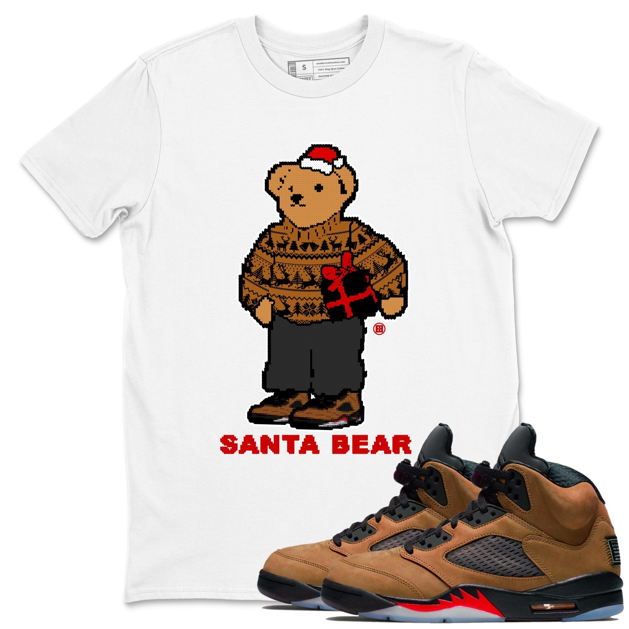 Santa Bear snkmatch Tees - Air Jordan 5 Archaeo Brown