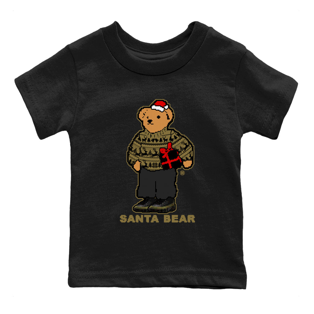 Santa Bear snkmatch Tees Kids - Air Jordan 9 Olive