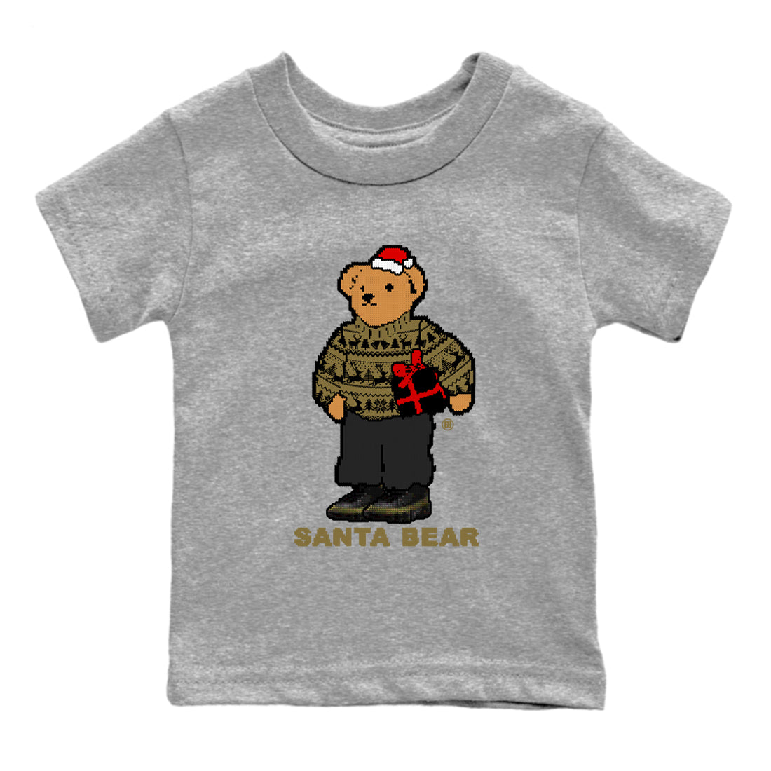 Santa Bear snkmatch Tees Kids - Air Jordan 9 Olive