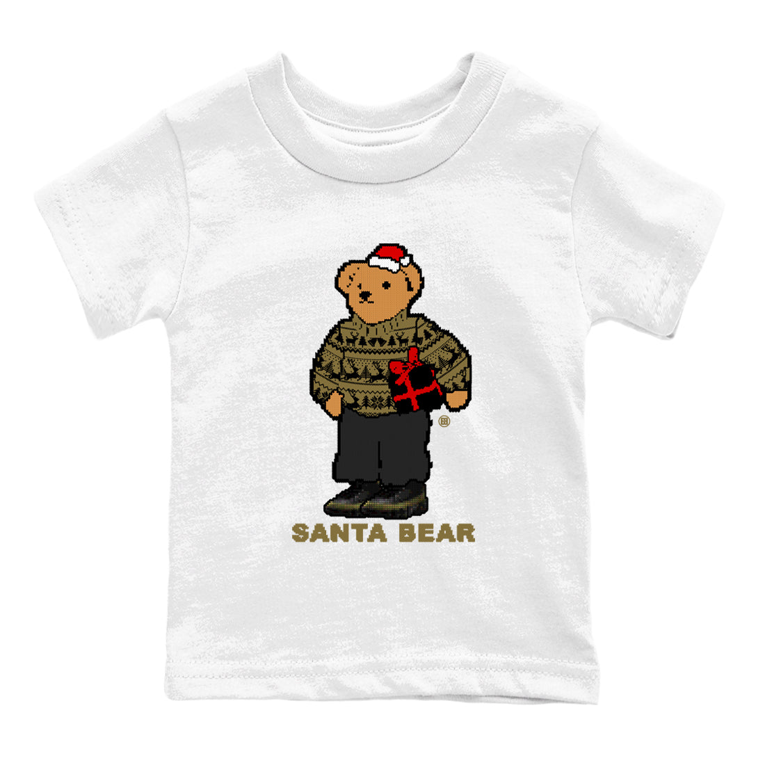 Santa Bear snkmatch Tees Kids - Air Jordan 9 Olive