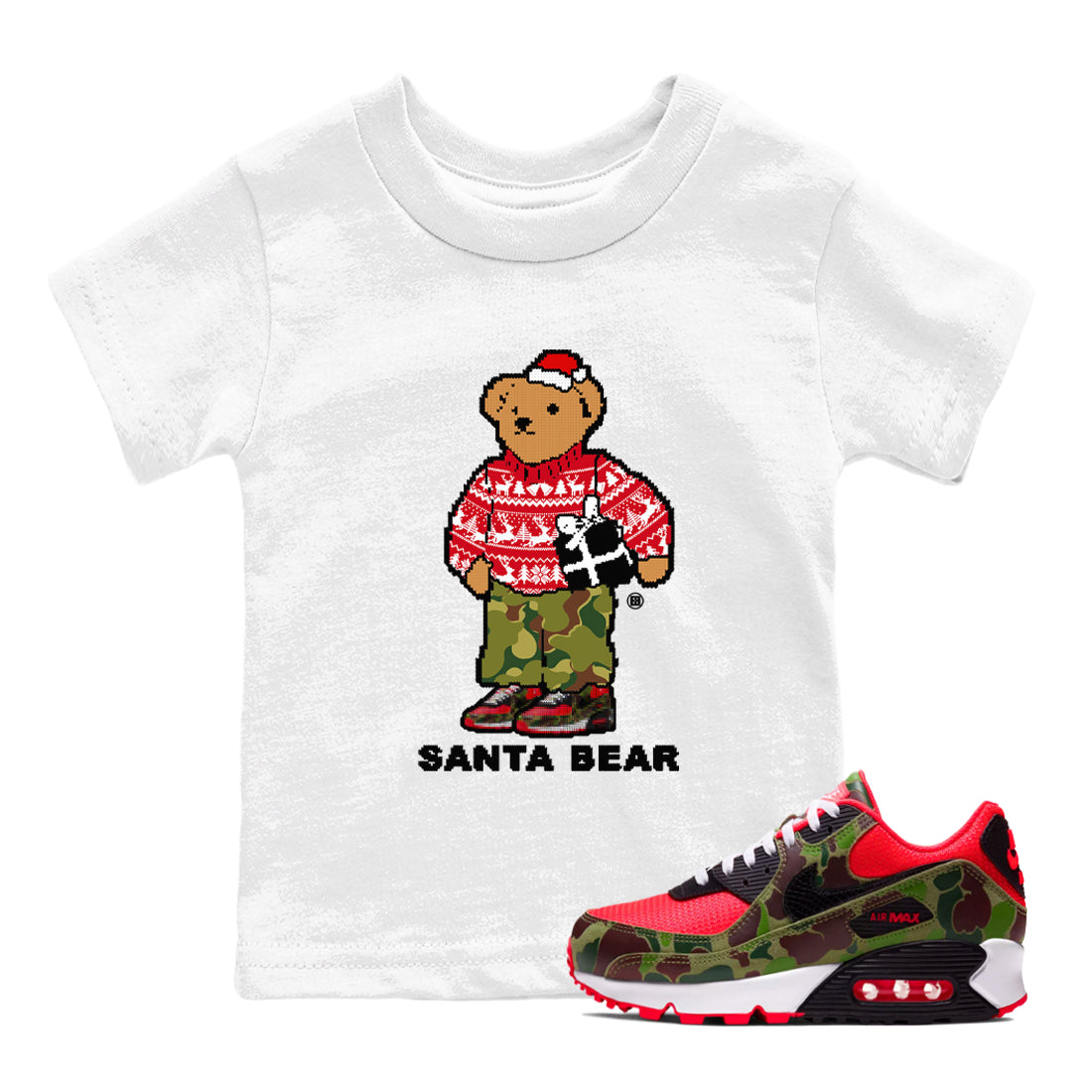Santa Bear snkmatch Tees Kids - Air Max 90 Reverse Duck Camo