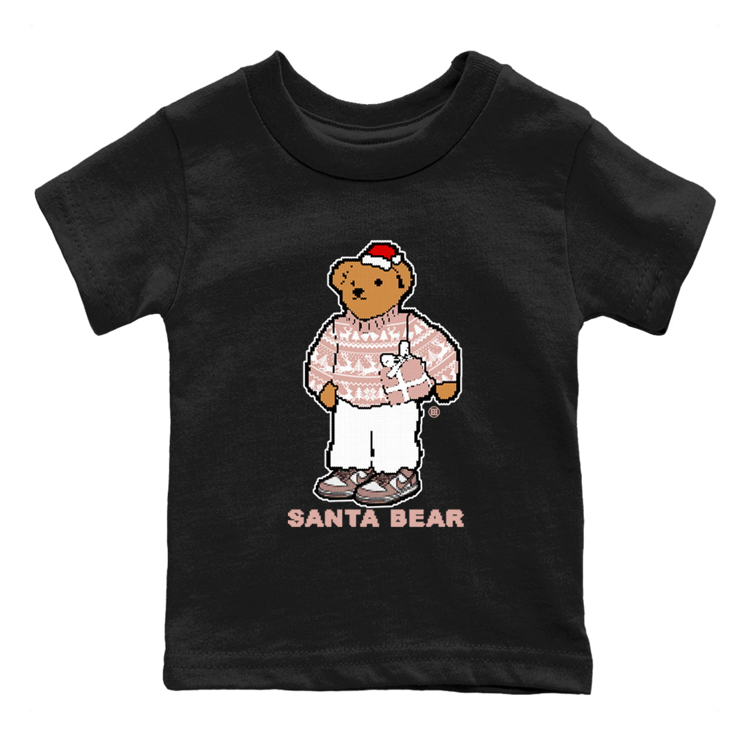 Santa Bear snkmatch Tees Kids - Dunk Rose Whisper