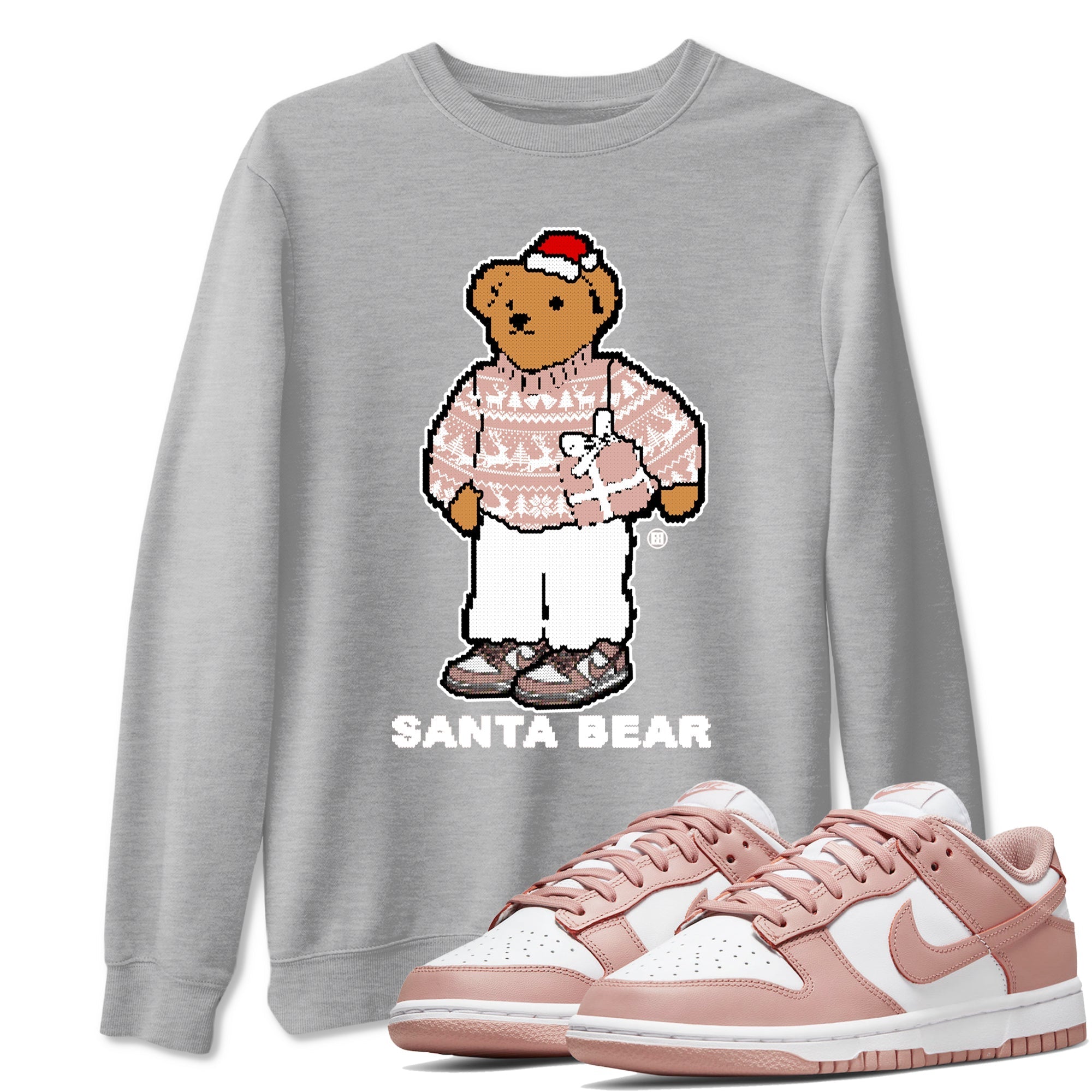 Santa Bear snkmatch Tees - Dunk Rose Whisper