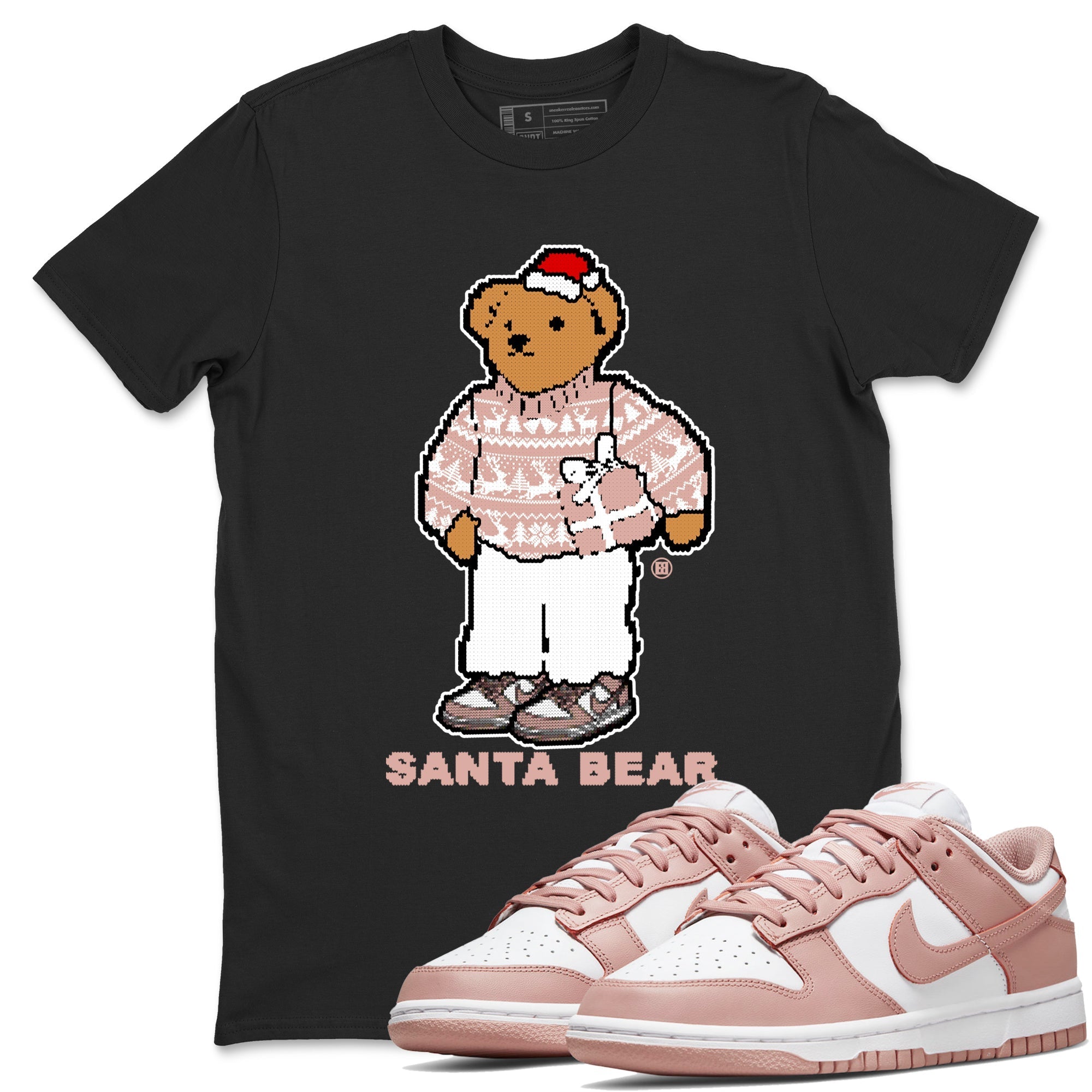 Santa Bear snkmatch Tees - Dunk Rose Whisper