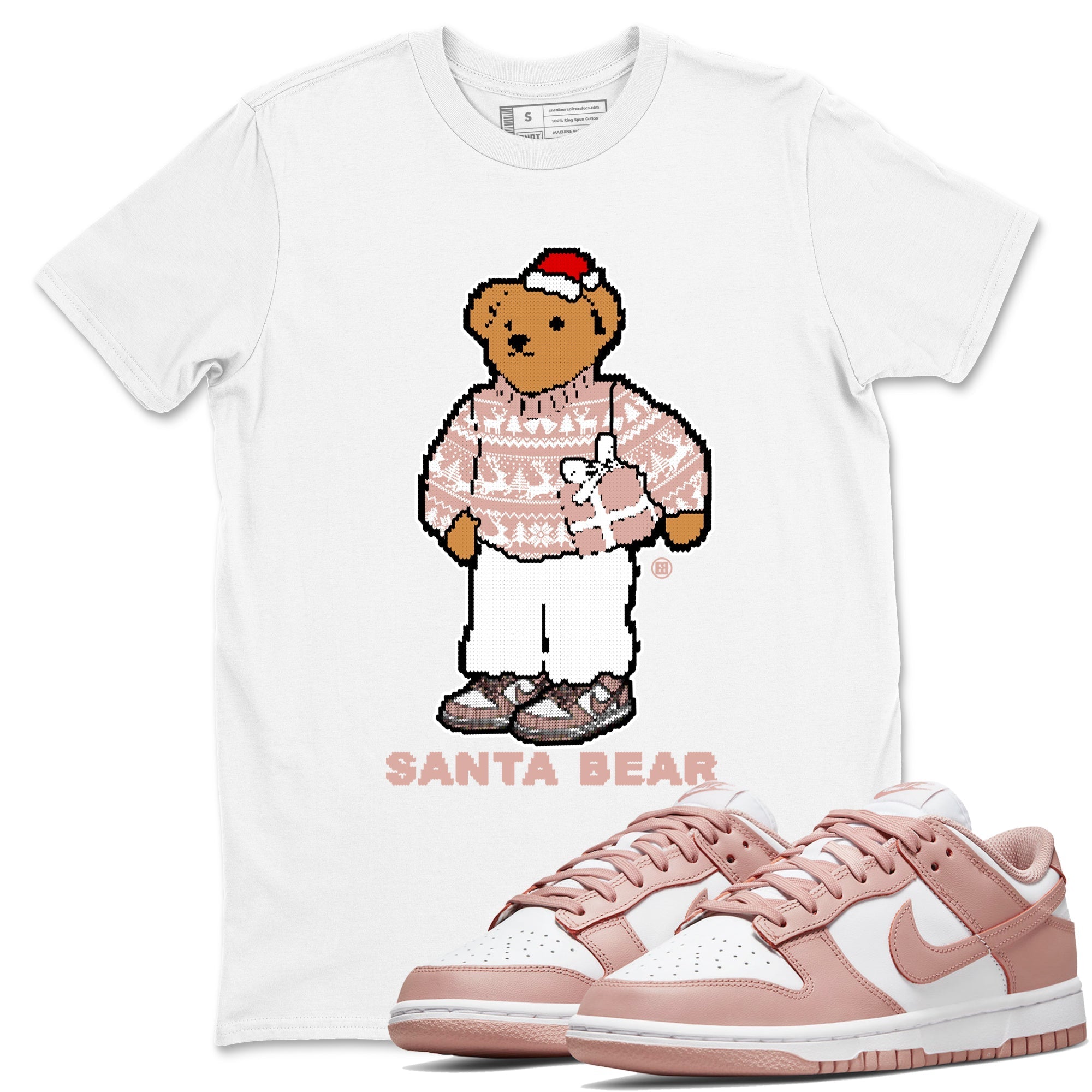 Santa Bear snkmatch Tees - Dunk Rose Whisper