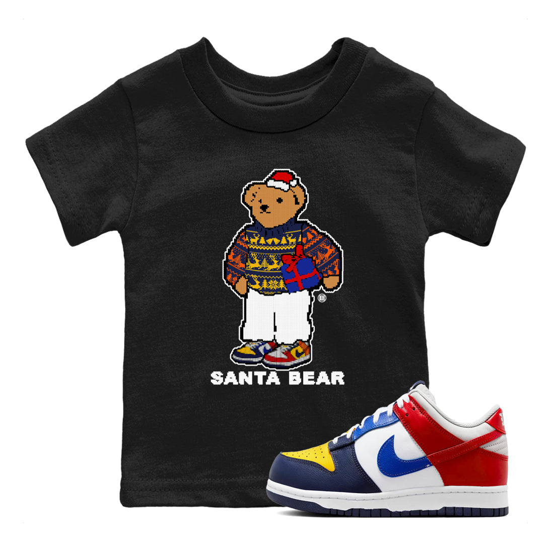 Santa Bear snkmatch Tees Kids - Dunk What The