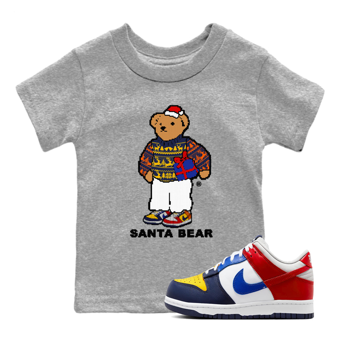 Santa Bear snkmatch Tees Kids - Dunk What The