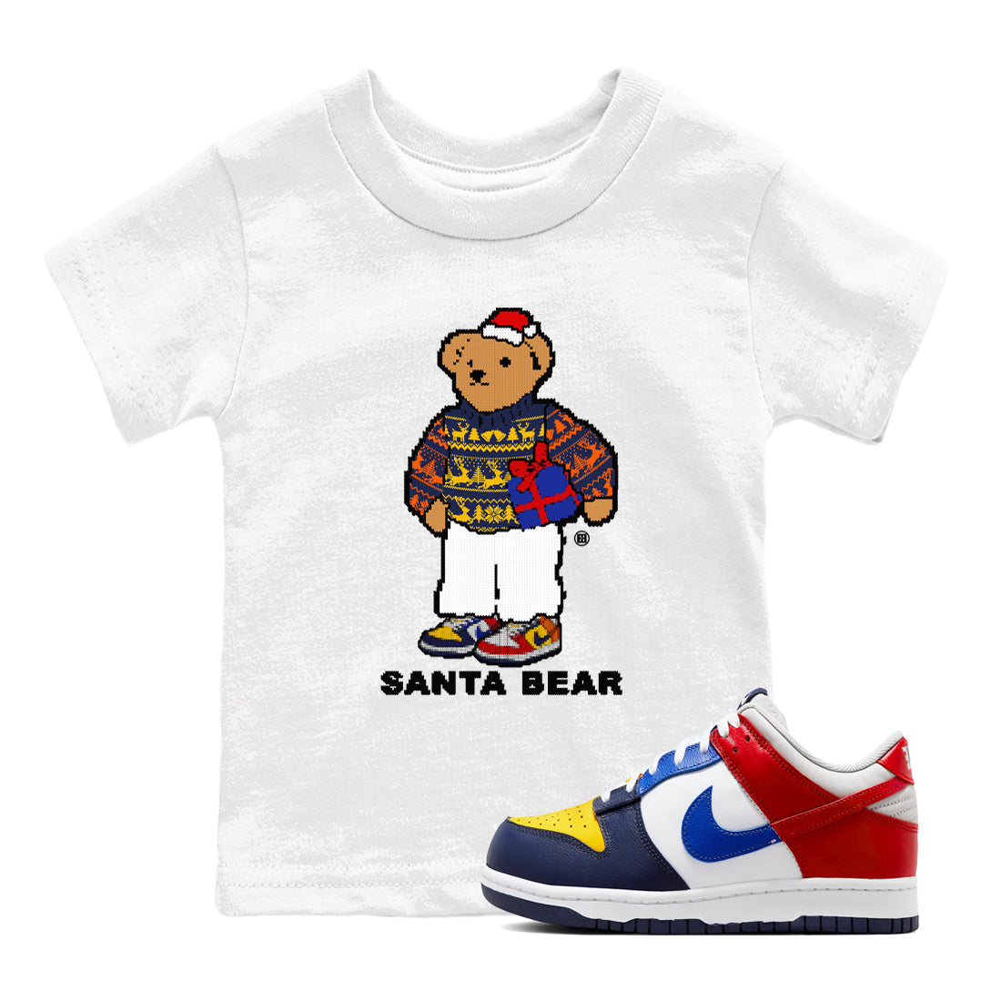 Santa Bear snkmatch Tees Kids - Dunk What The