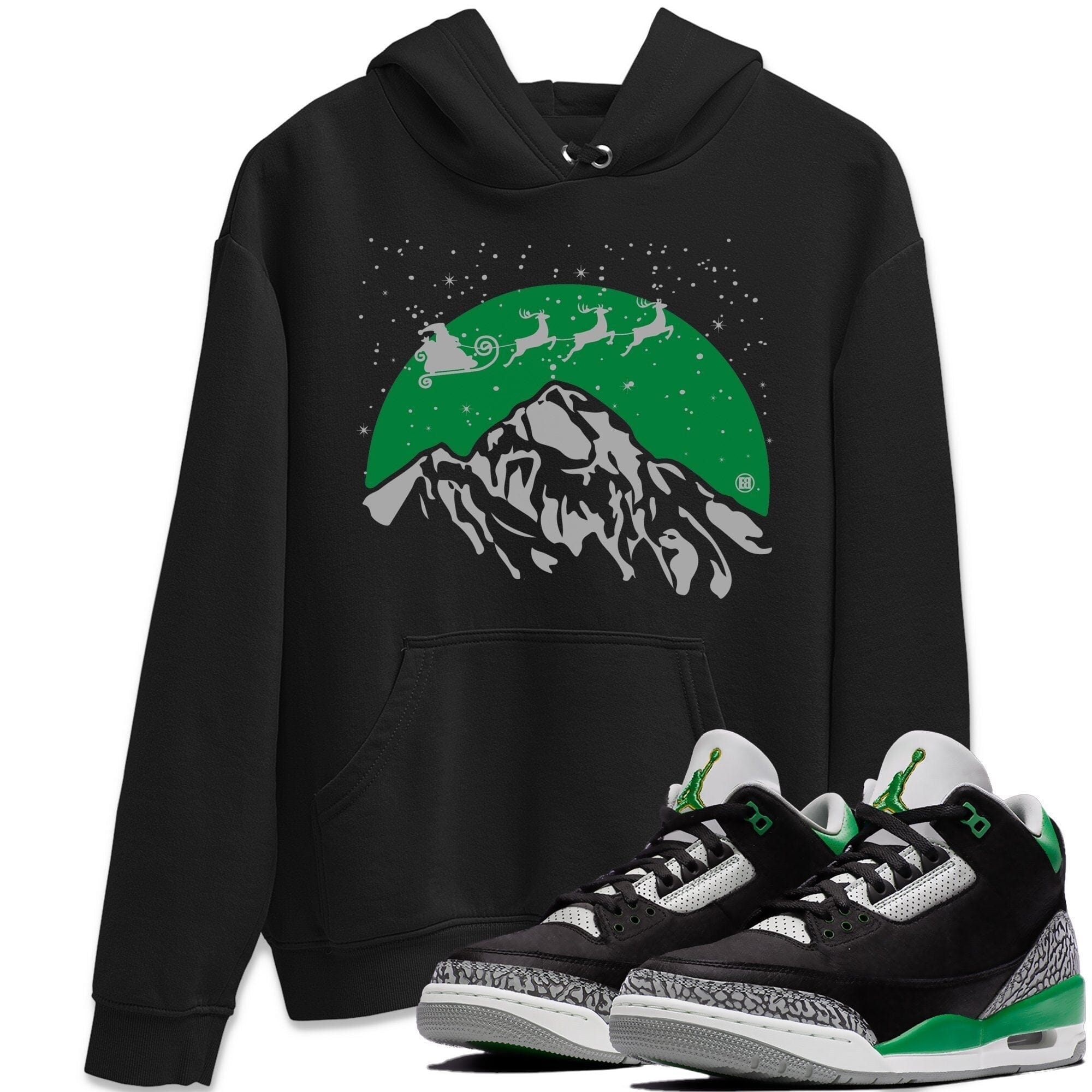 Santa Silhouette Unisex Tops - Air Jordan 3 Pine Green