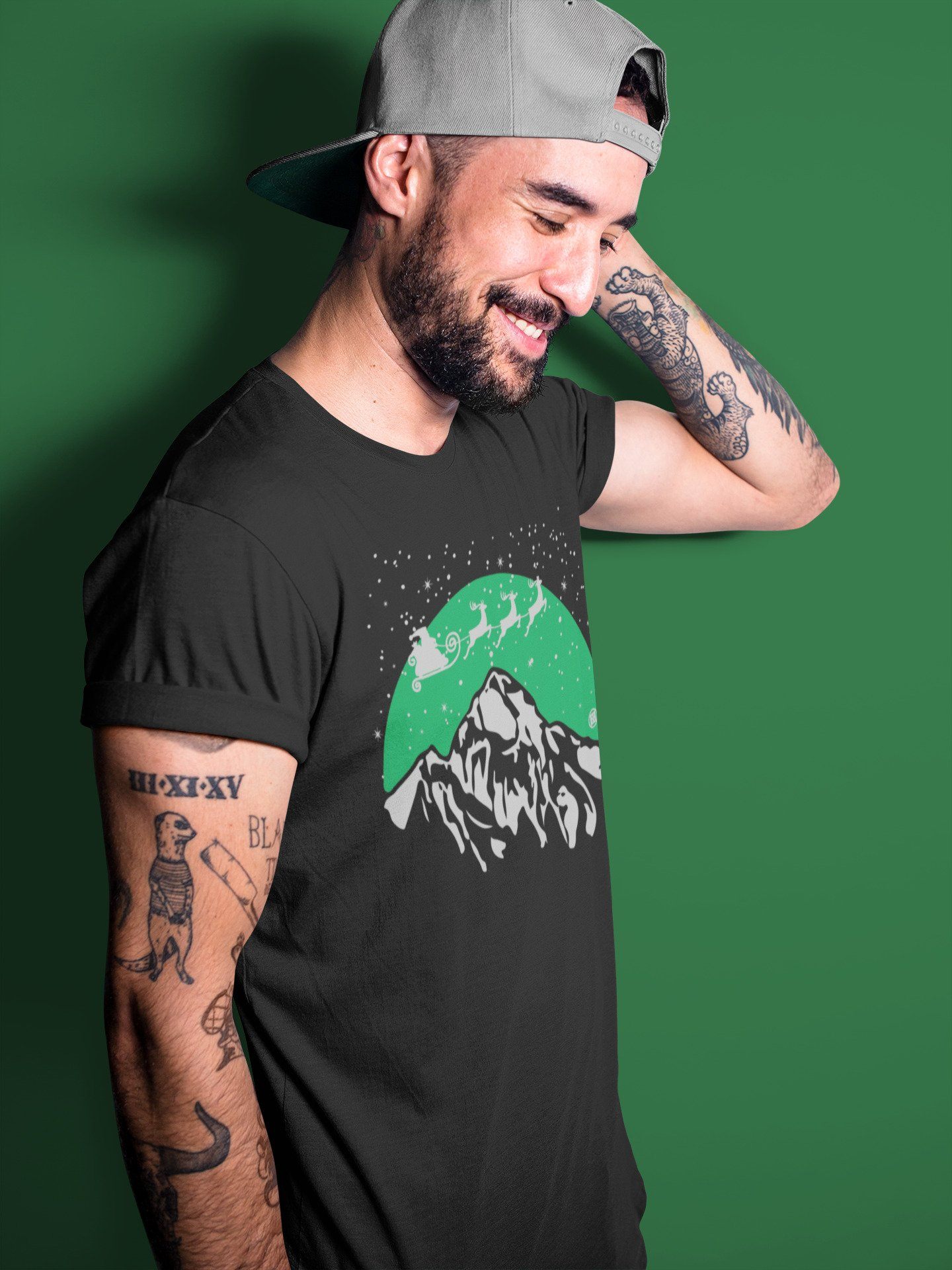 Santa Silhouette Unisex Tops - Air Jordan 3 Pine Green