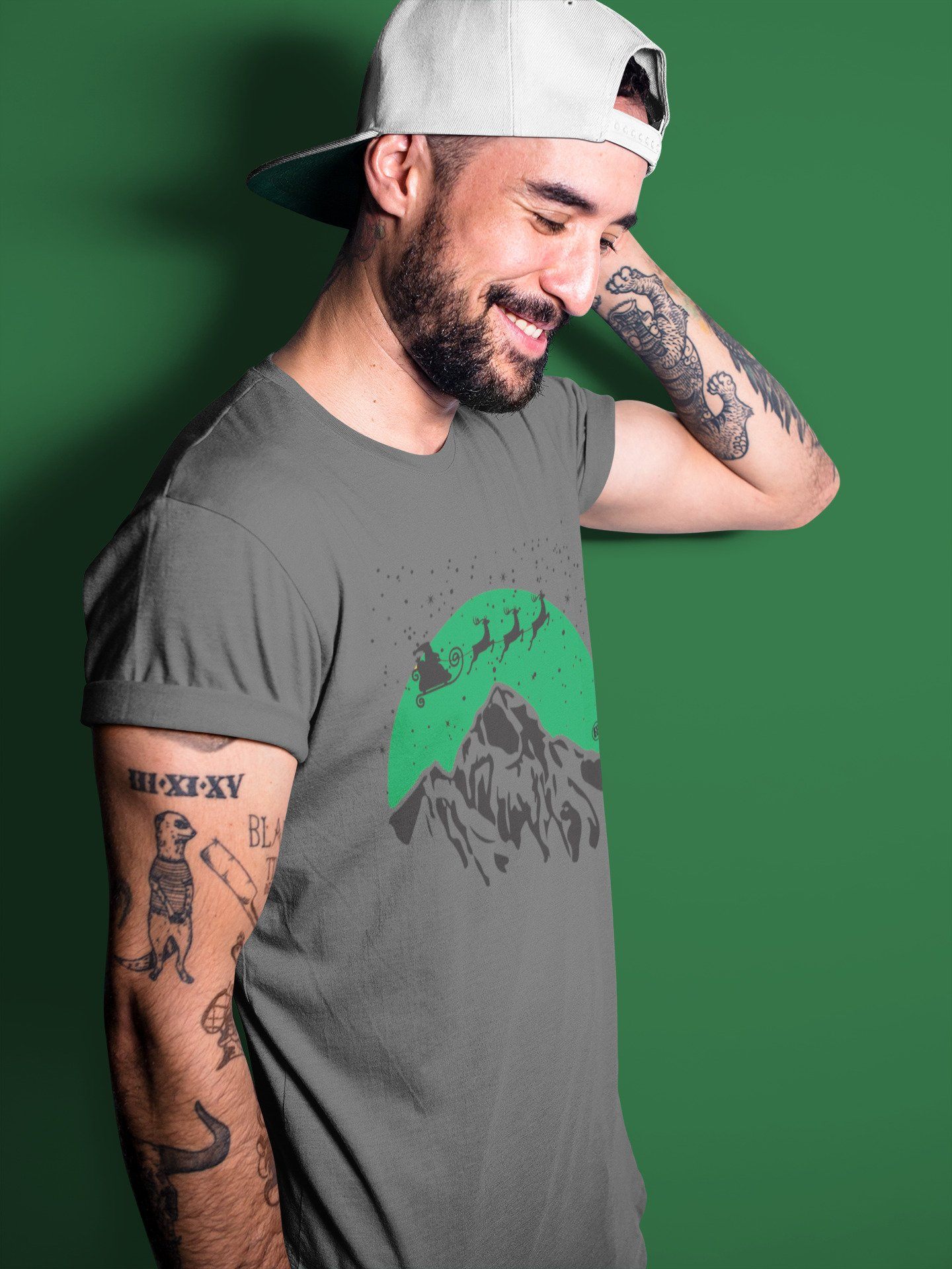 Santa Silhouette Unisex Tops - Air Jordan 3 Pine Green